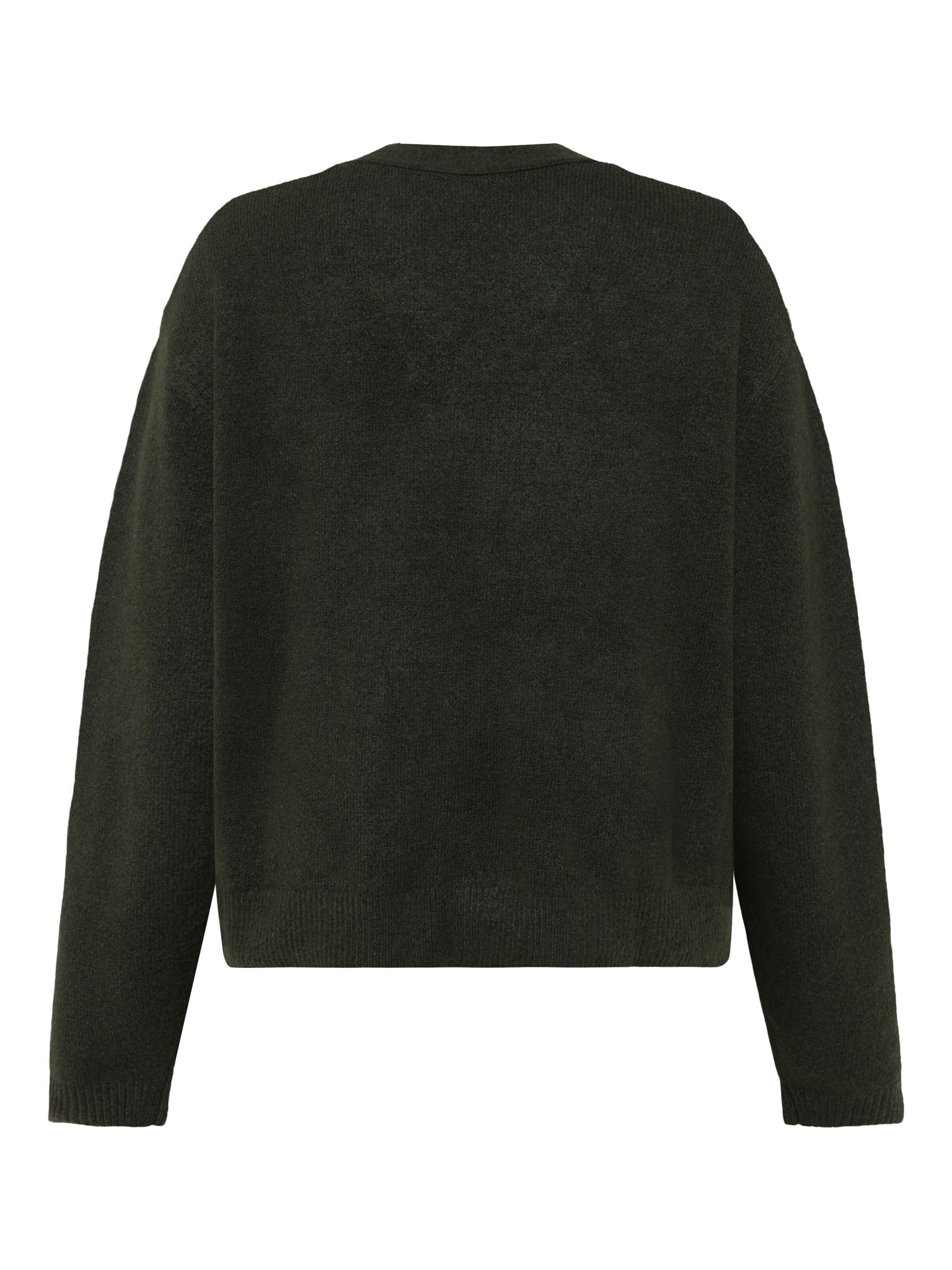 Cardigan Soufflé col V en maille recyclée — Forest Night — vue 8