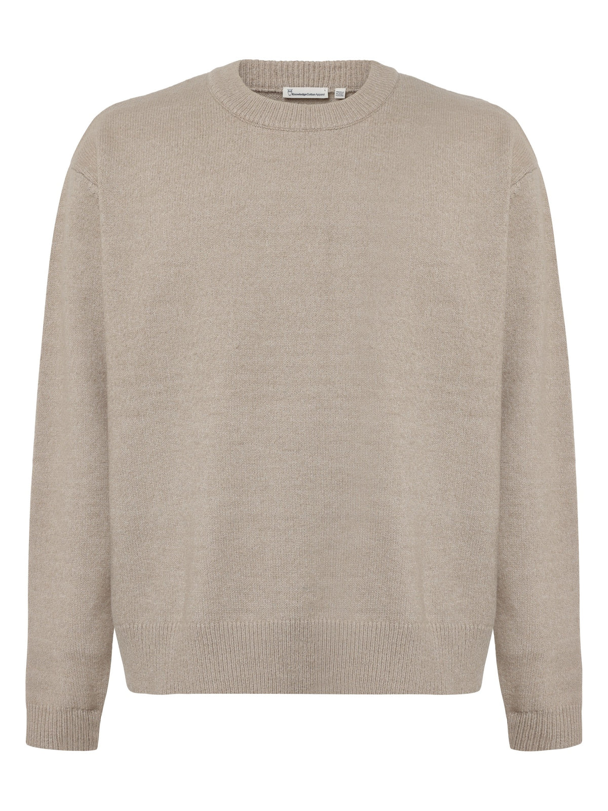 Pull Soufflé col rond en coton bio — Gris clair chiné