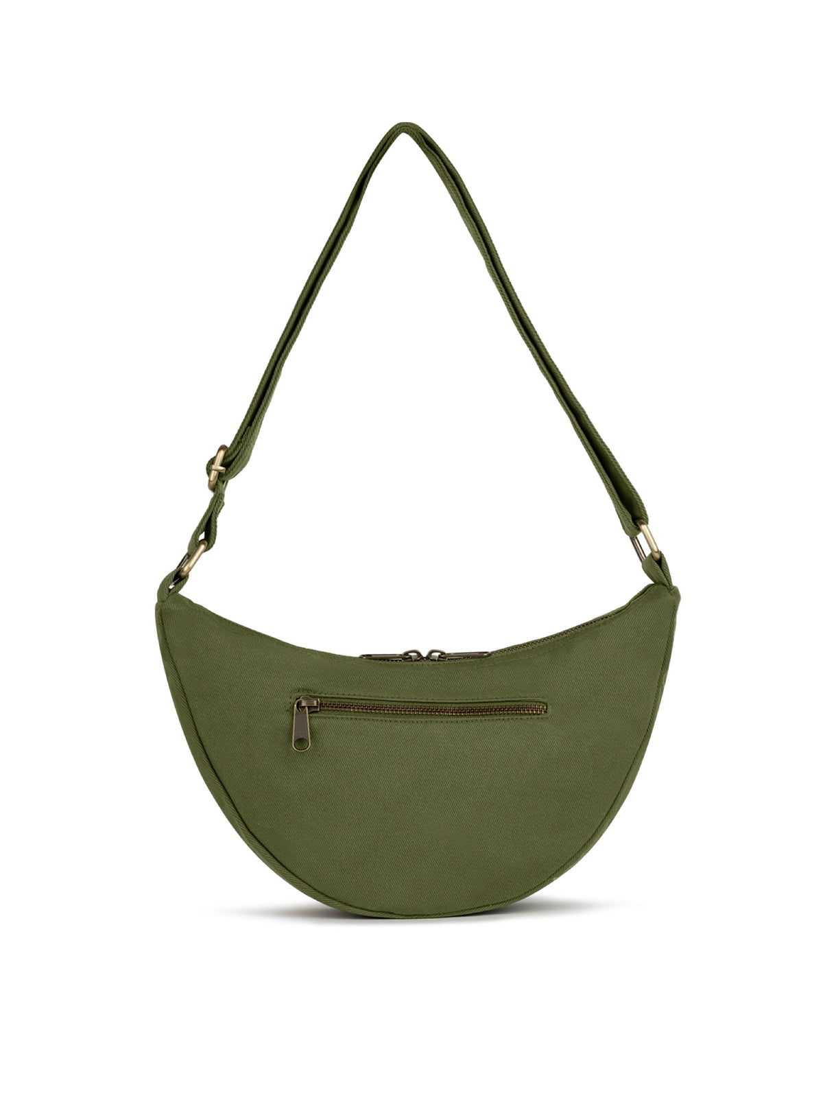 Hindbag Andrea Sac banane demi-lune en coton bio — Hindbag — Olive — packshot, vue 2 5 | Appart 17 Bruxelles