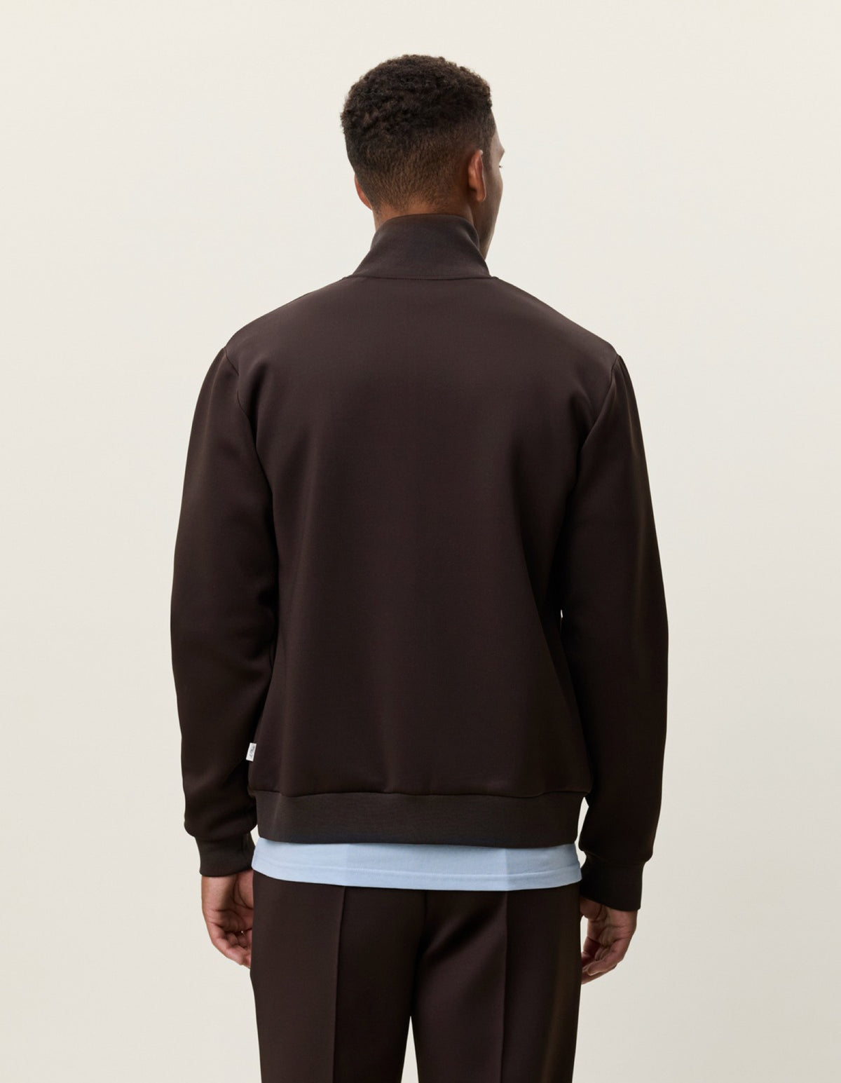 Track Jacket Veste zippée de survêtement — Les Deux — Delicioso Brown — porté, de dos 3 | Appart 17 Bruxelles