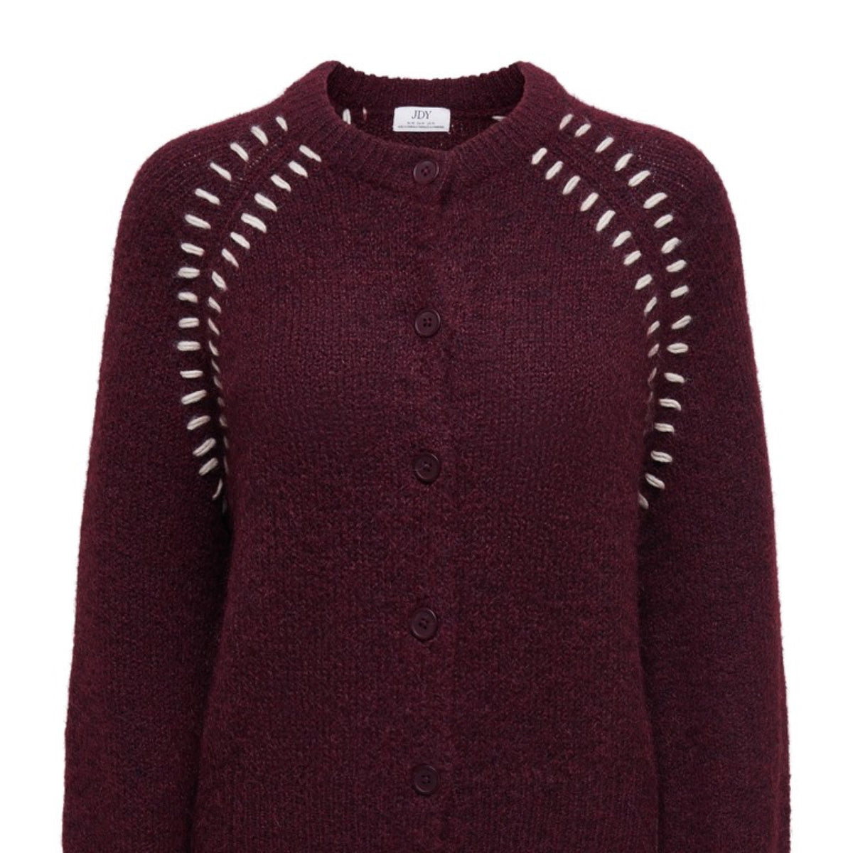 JDYZOEY ELLA Cardigan en maille à surpiqûres contrastées — JDY — Winetasting — packshot | Appart 17 Bruxelles