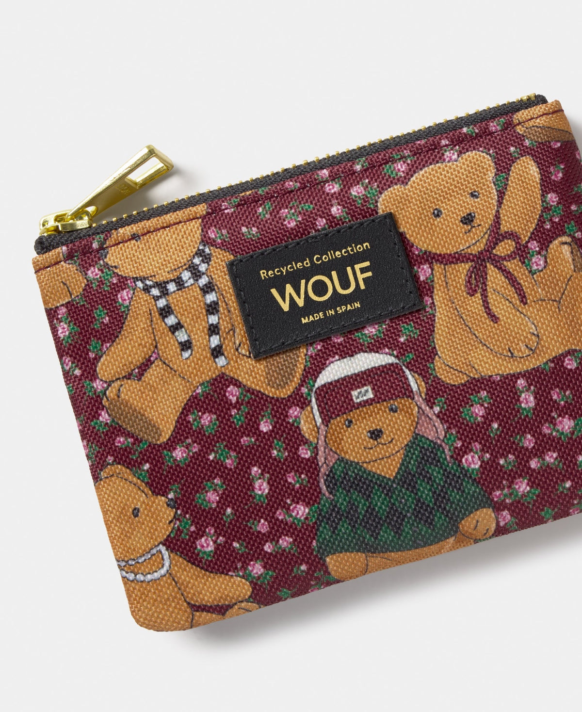 Petite pochette zippée en polyester recyclé — Wouf — Cozy — détail 2 | Appart 17 Bruxelles