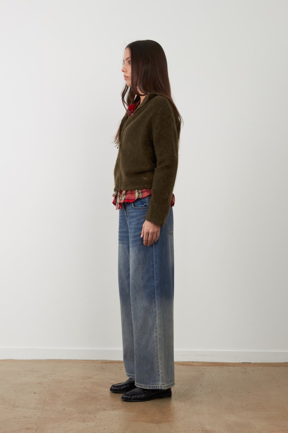 ZULEIKA Pull en maille mohair — Kaki — vue 3