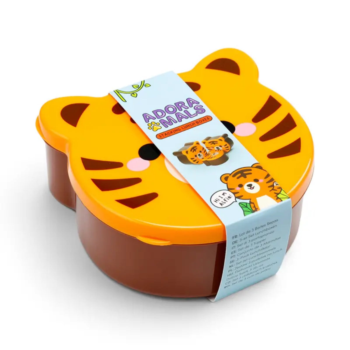 Boîtes à lunch animaux Adoramals — Puckator — Tigre — autre vue 2 | Appart 17 Bruxelles
