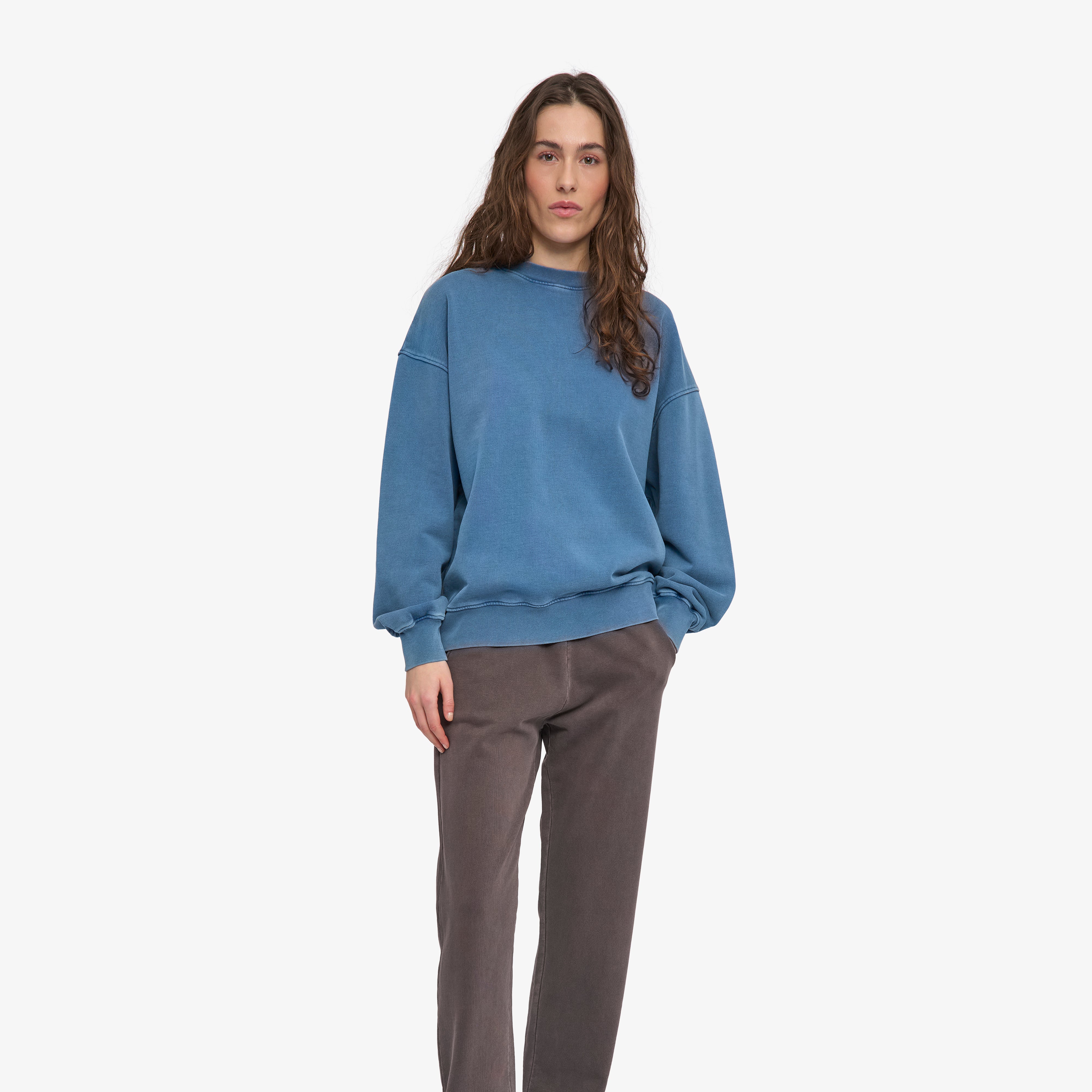 Colorful Standard Organic Oversized Crew Sweatshirt Faded Indigo