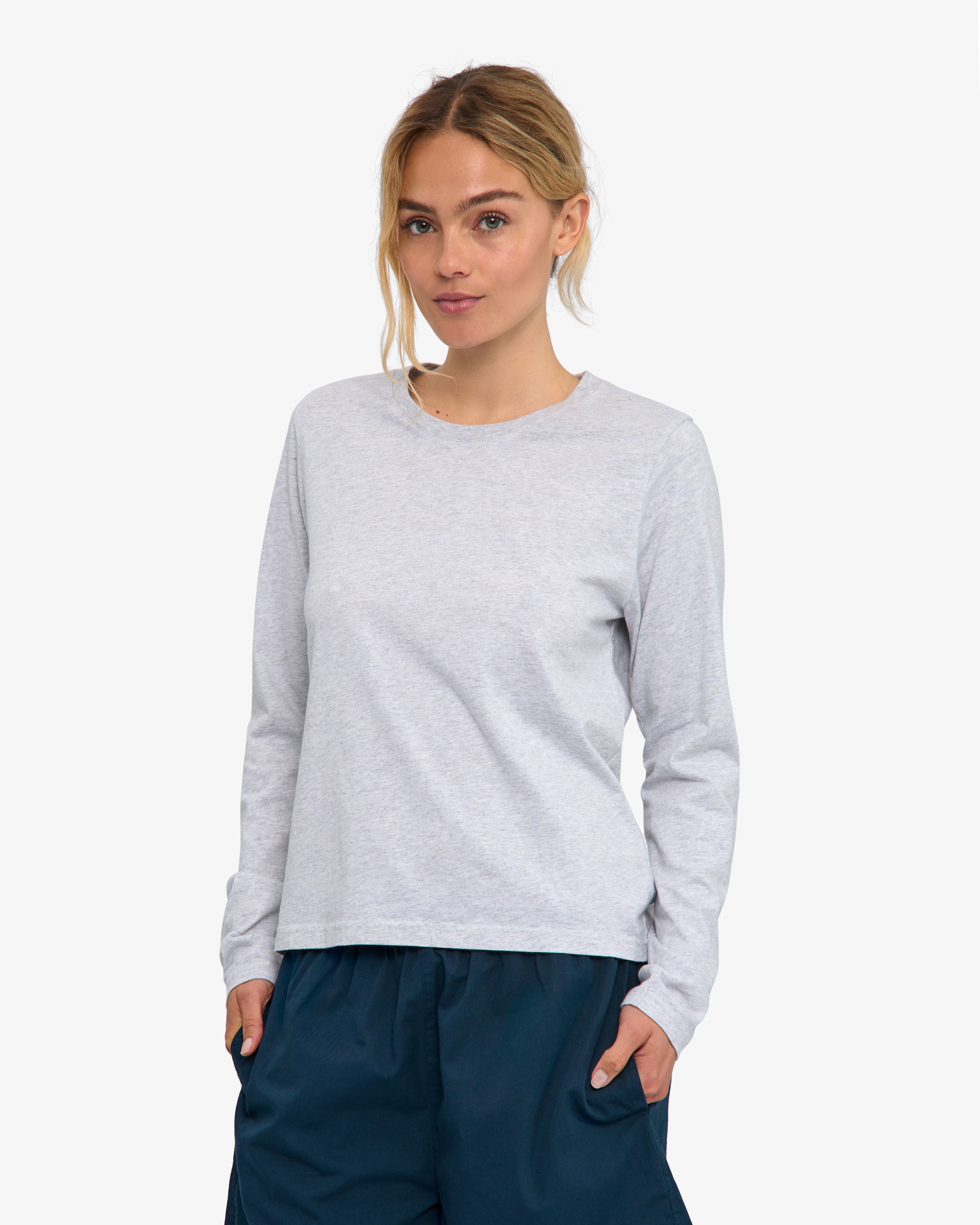 Colorful Standard Women Organic Rib LS T-Shirt manches longues Snow Melange