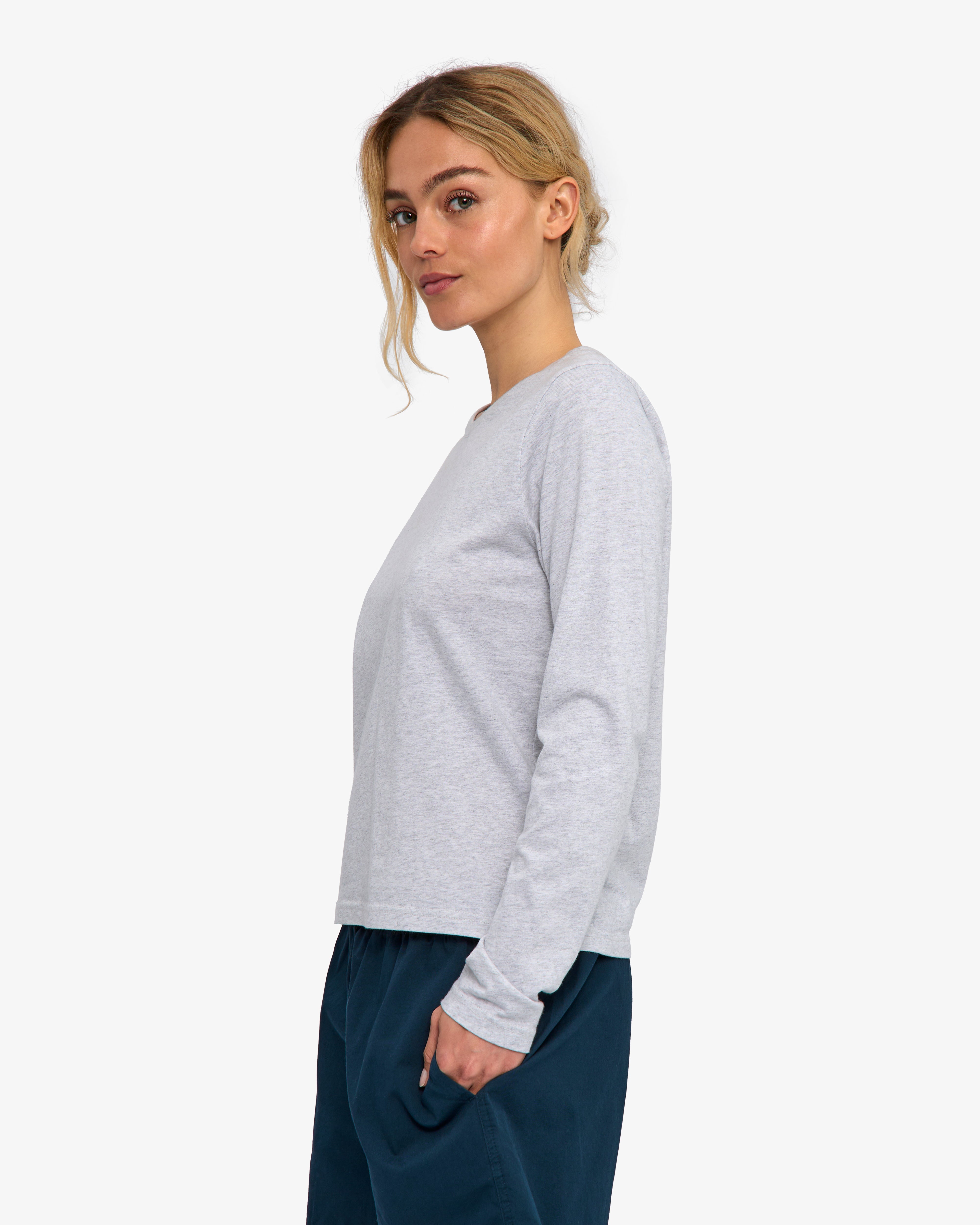 Colorful Standard Women Organic Rib LS T-Shirt manches longues Snow Melange