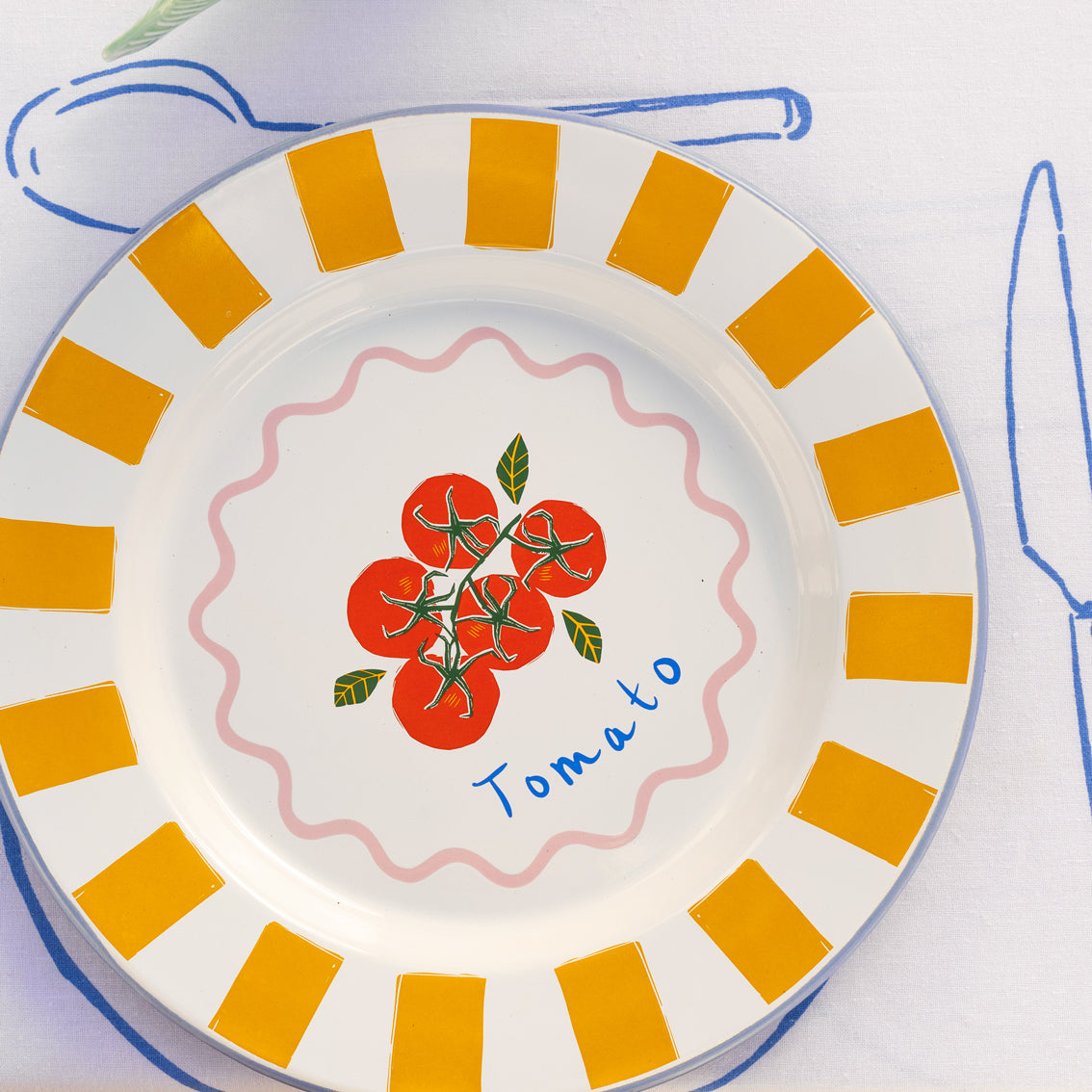 Assiette Tomate Bon Appétit émail Talking Tables Appart17