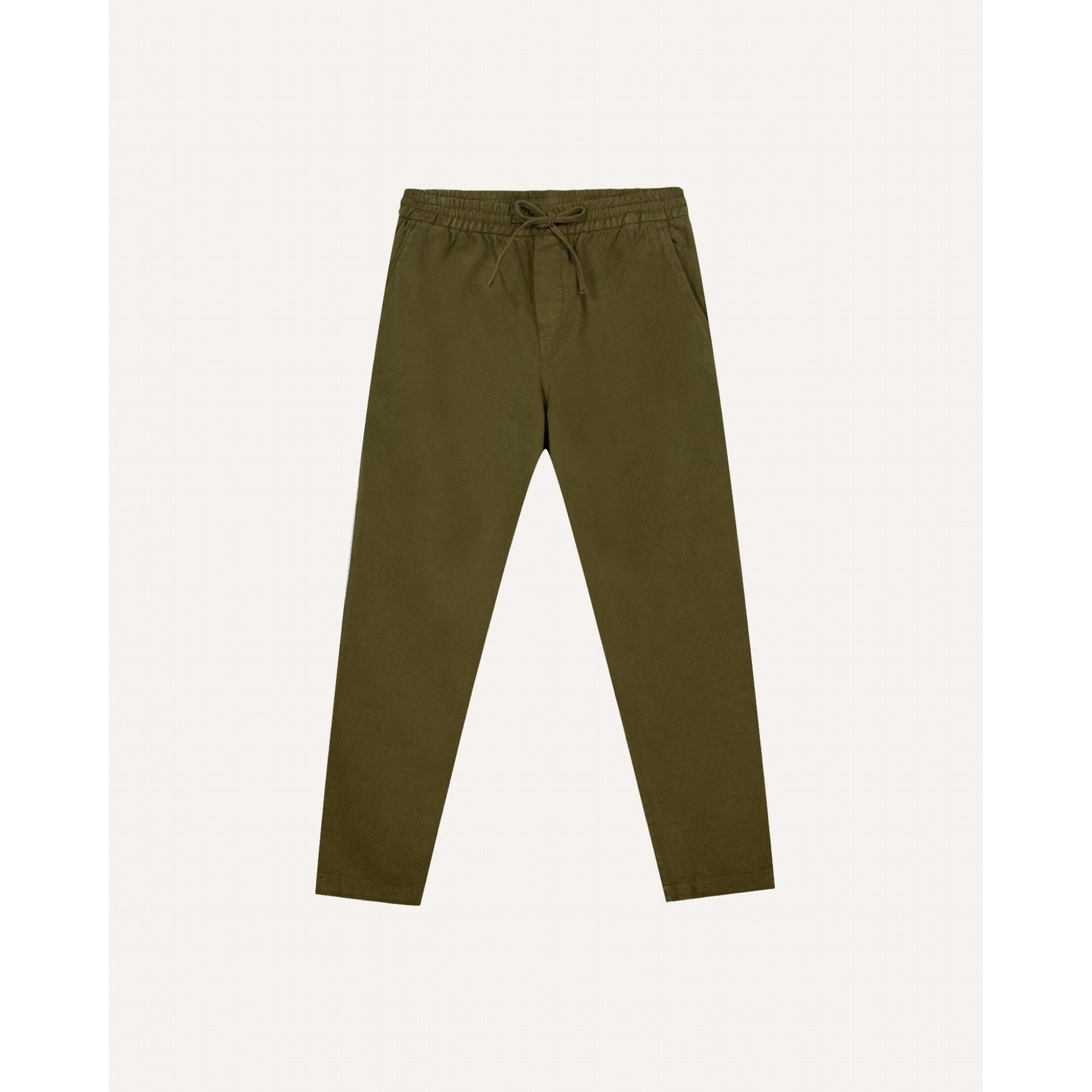 FAGUO DREUILLE Pantalon à taille élastiquée Dark Olive – FAGUO | Appart 17