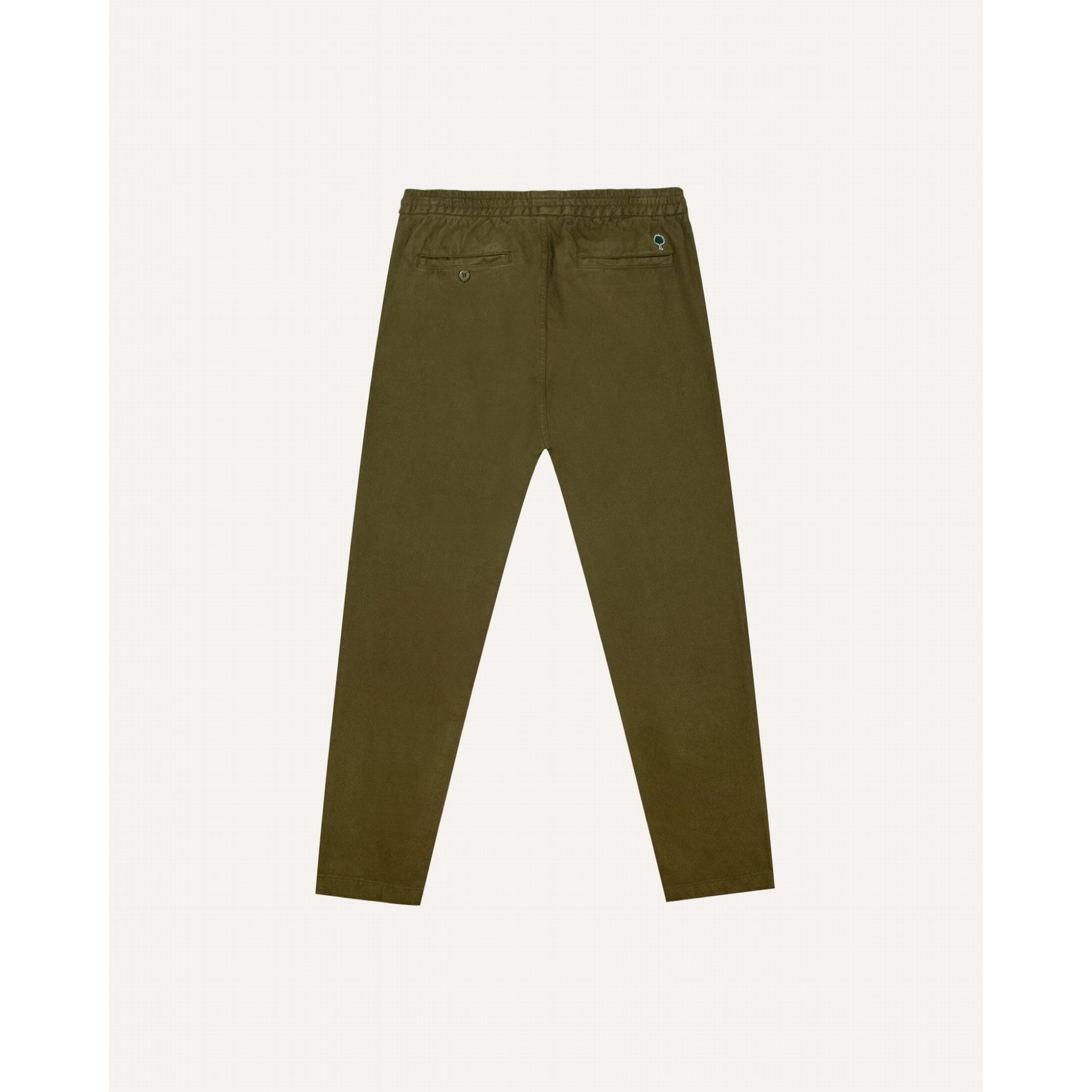 FAGUO DREUILLE Pantalon à taille élastiquée Dark Olive – FAGUO | Appart 17