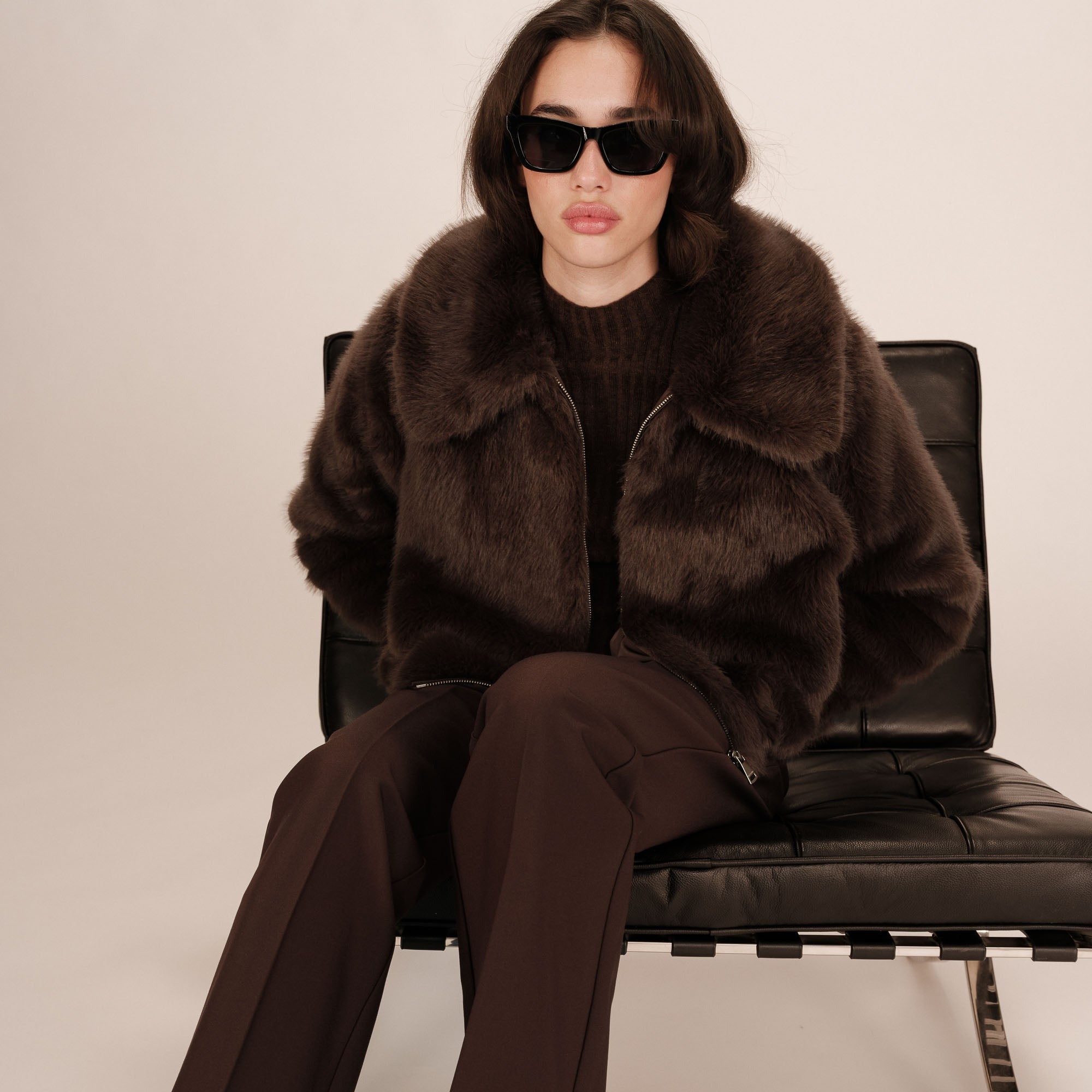 Manteau court en fausse fourrure SHONNA