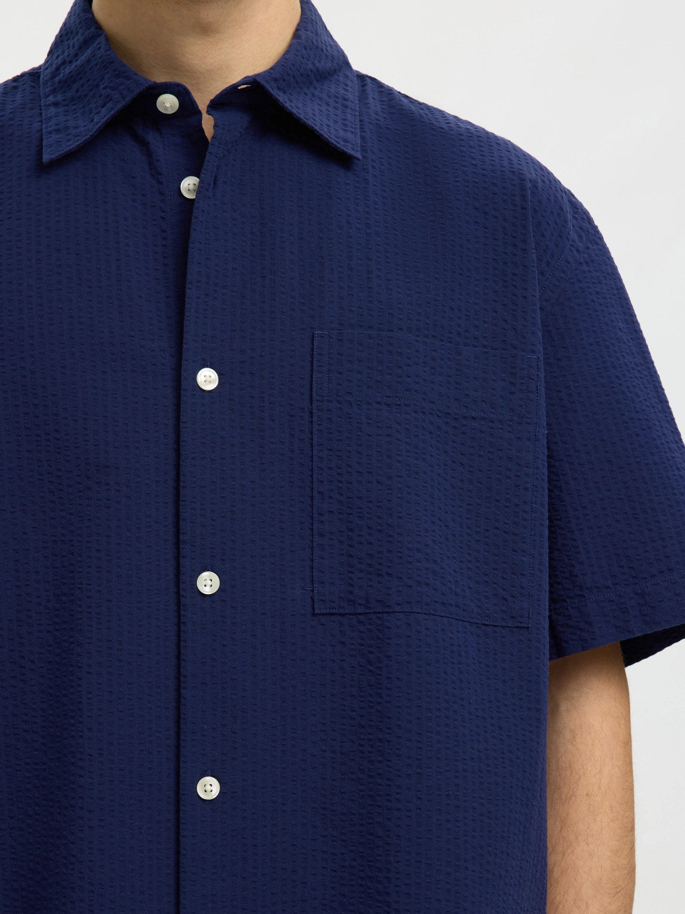 SLHRLXSTUART Chemise Lavée En Coton Bio — Selected — vue de dos | Appart 17