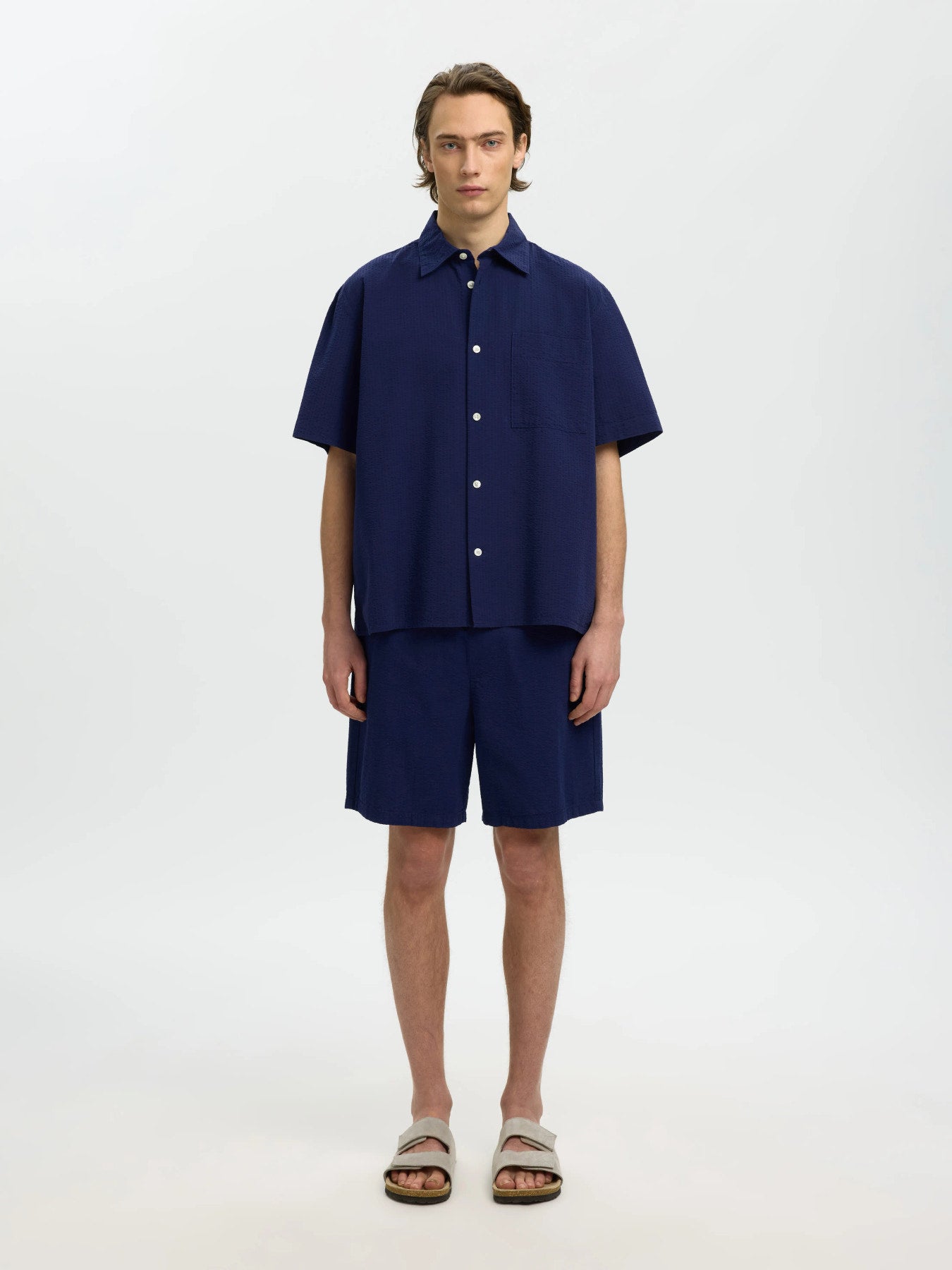 SLHRLXSTUART Chemise Lavée En Coton Bio — Selected — détail | Appart 17