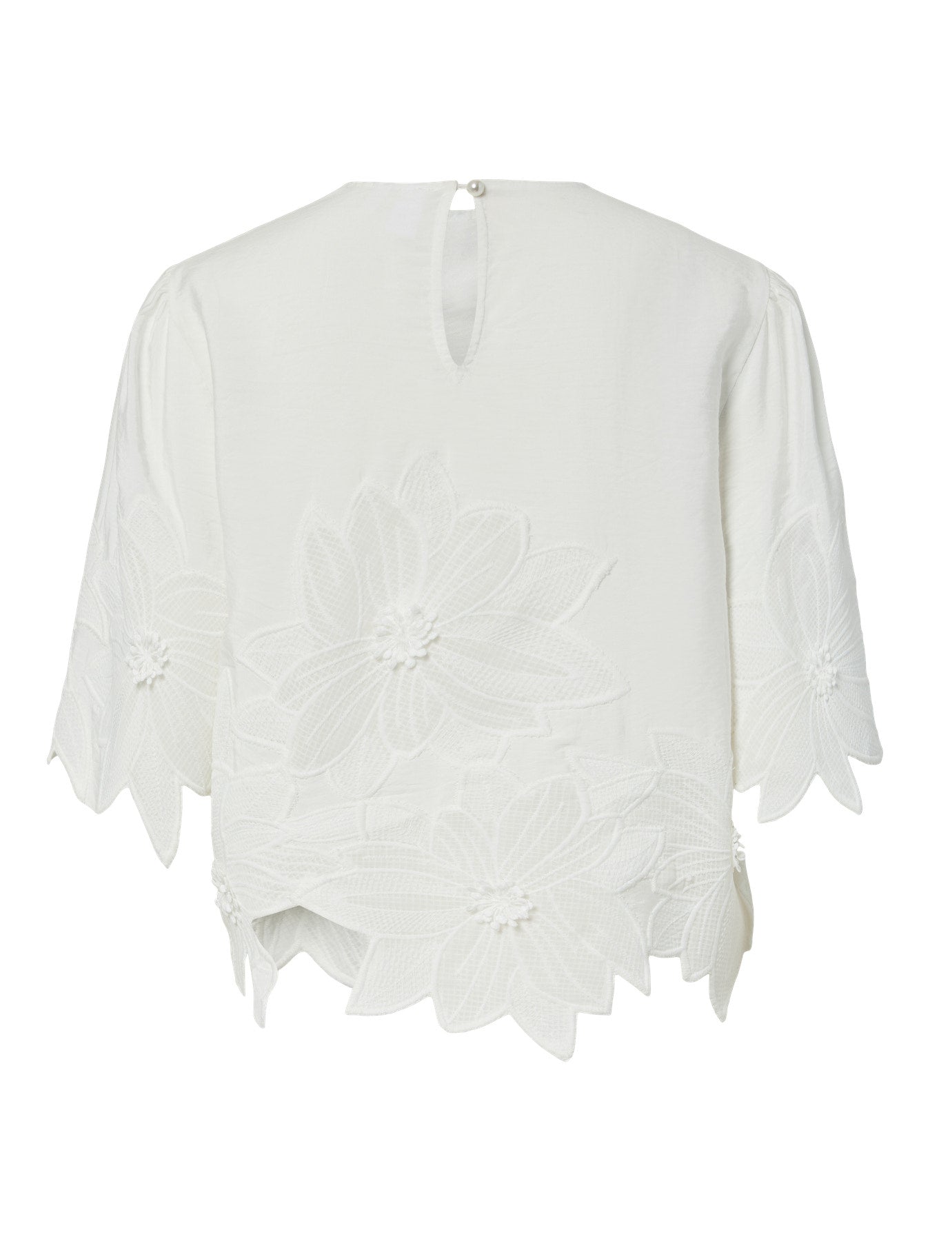 YASMORI Blouse Chemisier Haute Col Embroide — YAS — vue de face | Appart 17