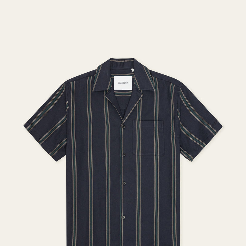 Lawson Stripe SS Shirt — Les Deux MEN — zoom matière | Appart 17