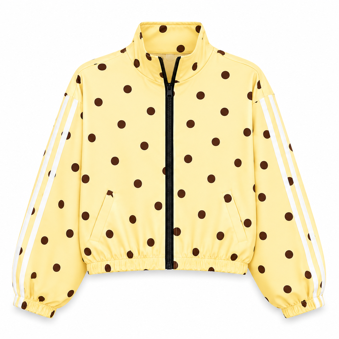 Veste zippée polka dot