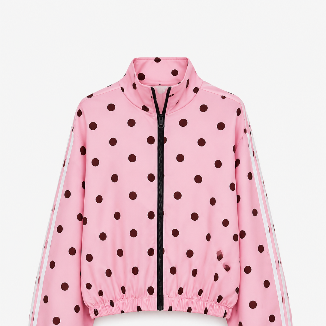 Veste zippée polka dot