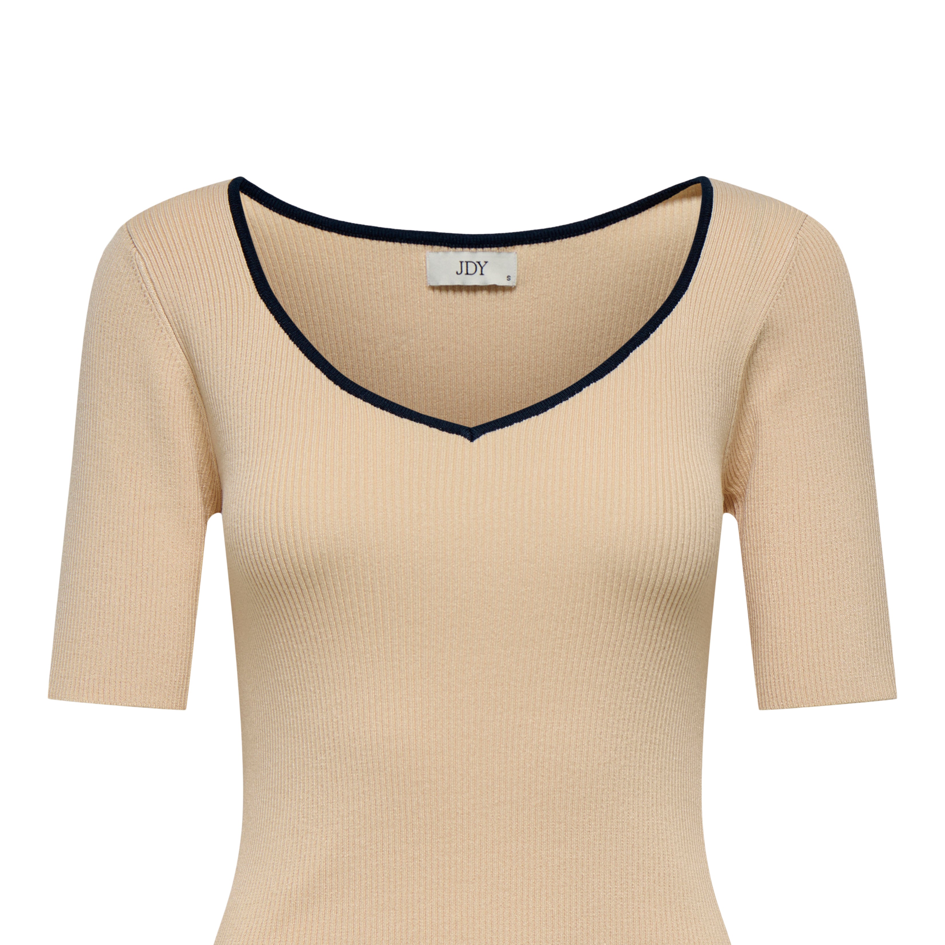 JDYNANNA S/S CONTRAST V-NECK PULL