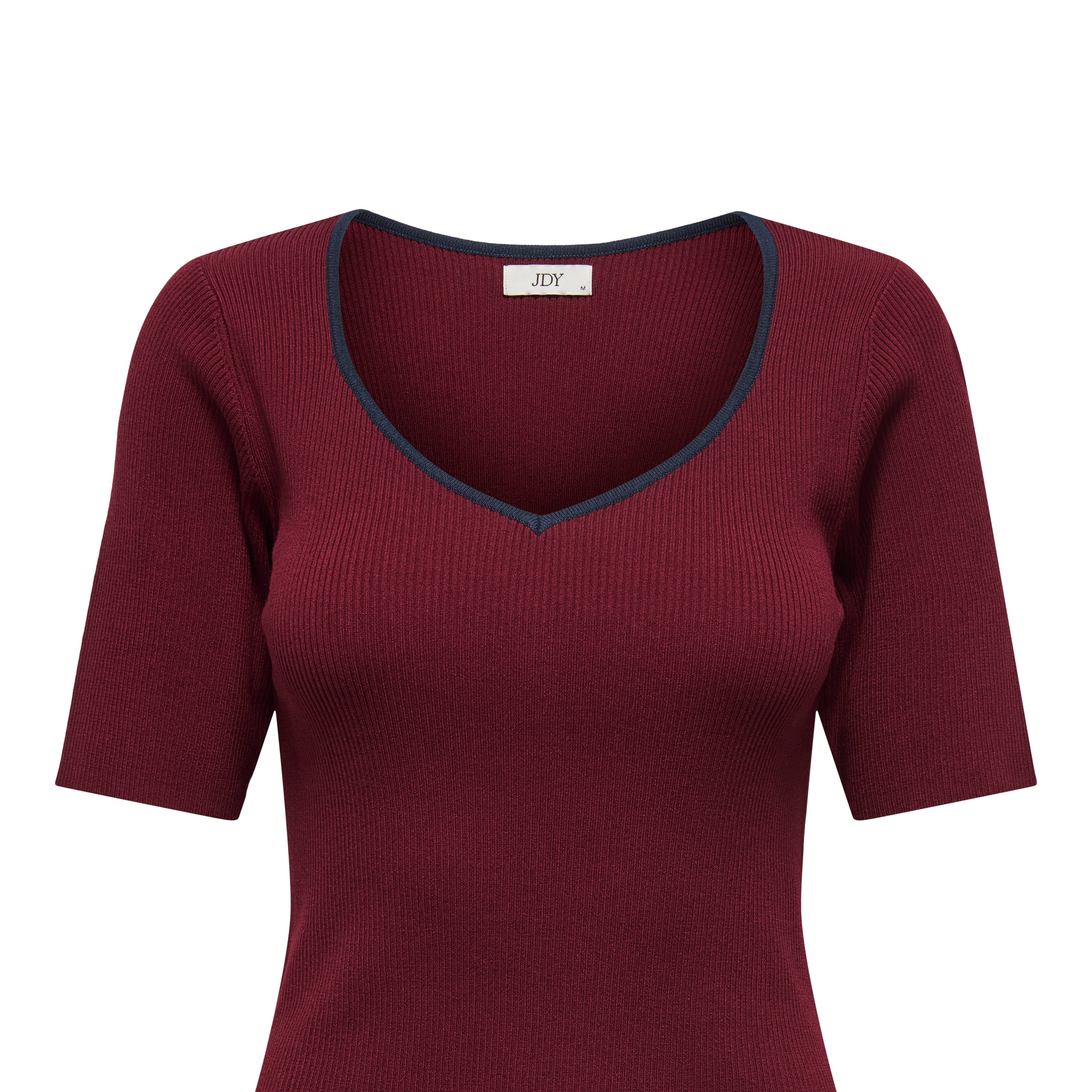 JDYNANNA S/S CONTRAST V-NECK PULL