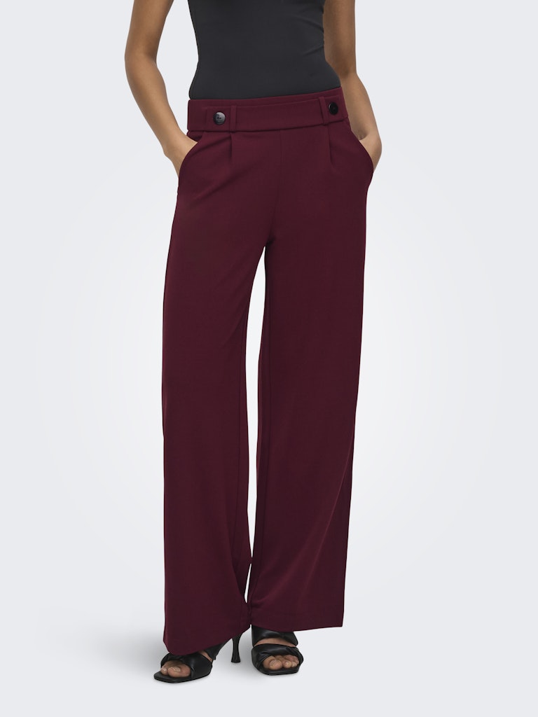 JdY JDYGEGGO Pantalon Large Maille Femme Windsor Wine