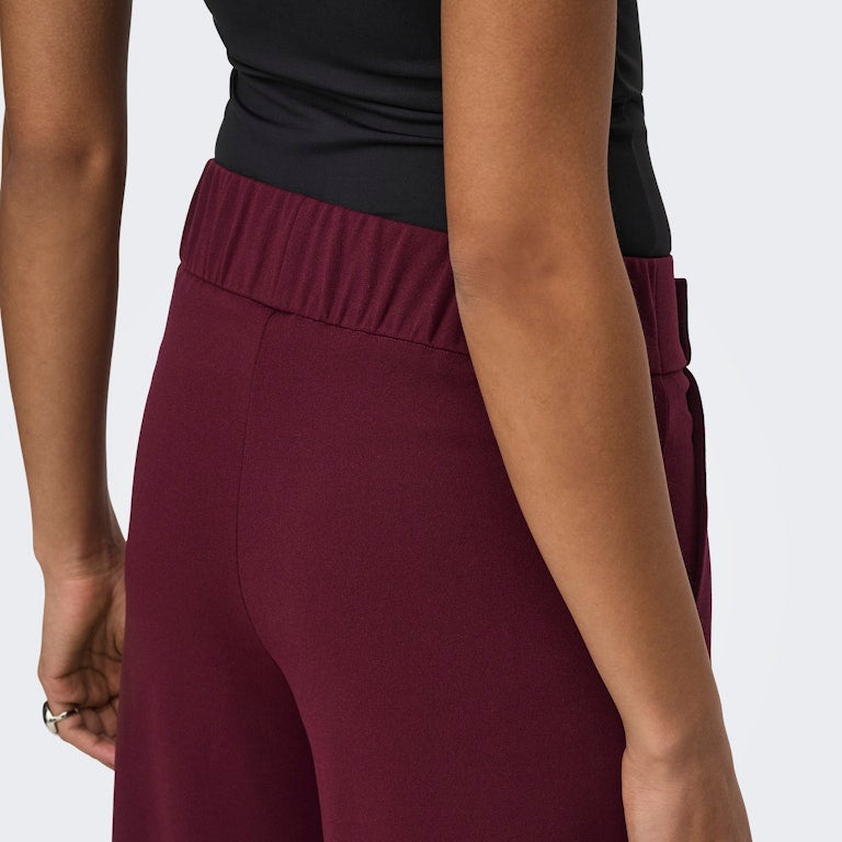JdY JDYGEGGO Pantalon Large Maille Femme Windsor Wine