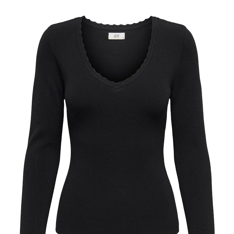 JDYCIRKELINE L/S SCALLOP EDGE PULL KNT