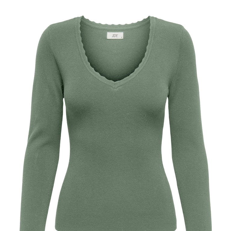 JDYCIRKELINE L/S SCALLOP EDGE PULL KNT