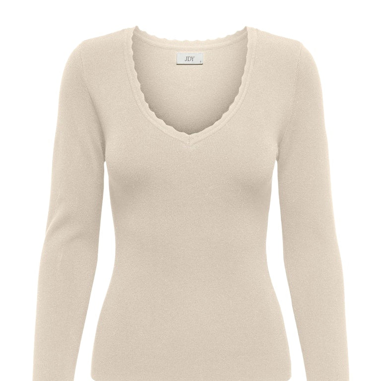 JDYCIRKELINE L/S SCALLOP EDGE PULL KNT