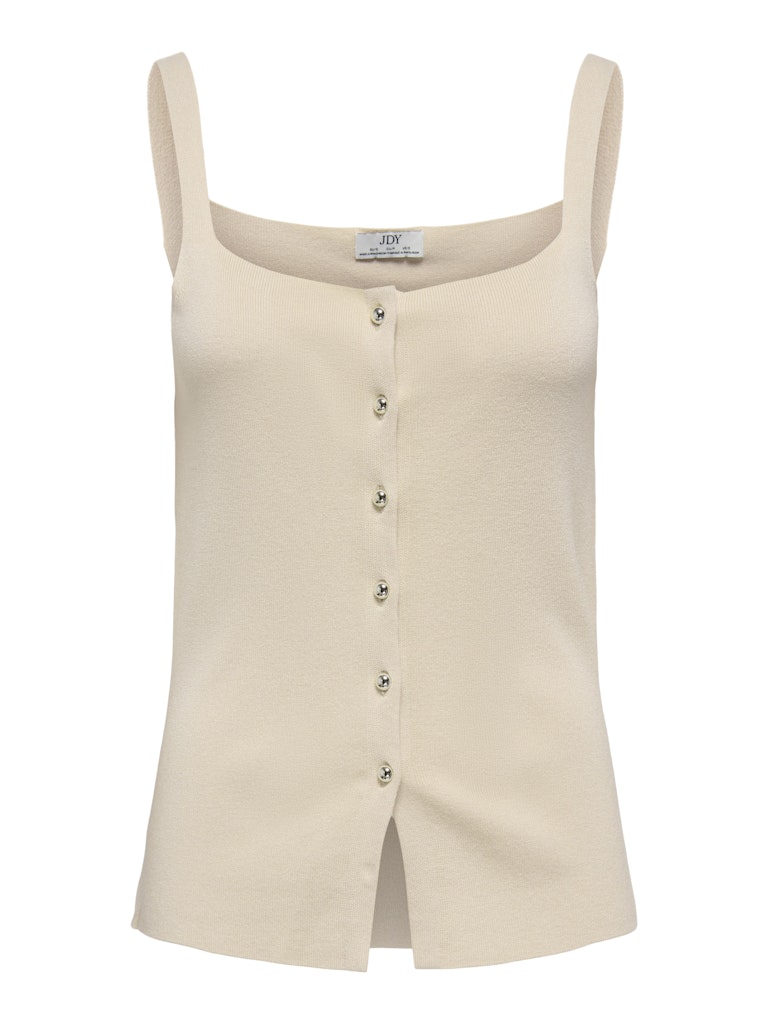 JDY JDYKITTY Pull gilet col carré sans manches Sandshell