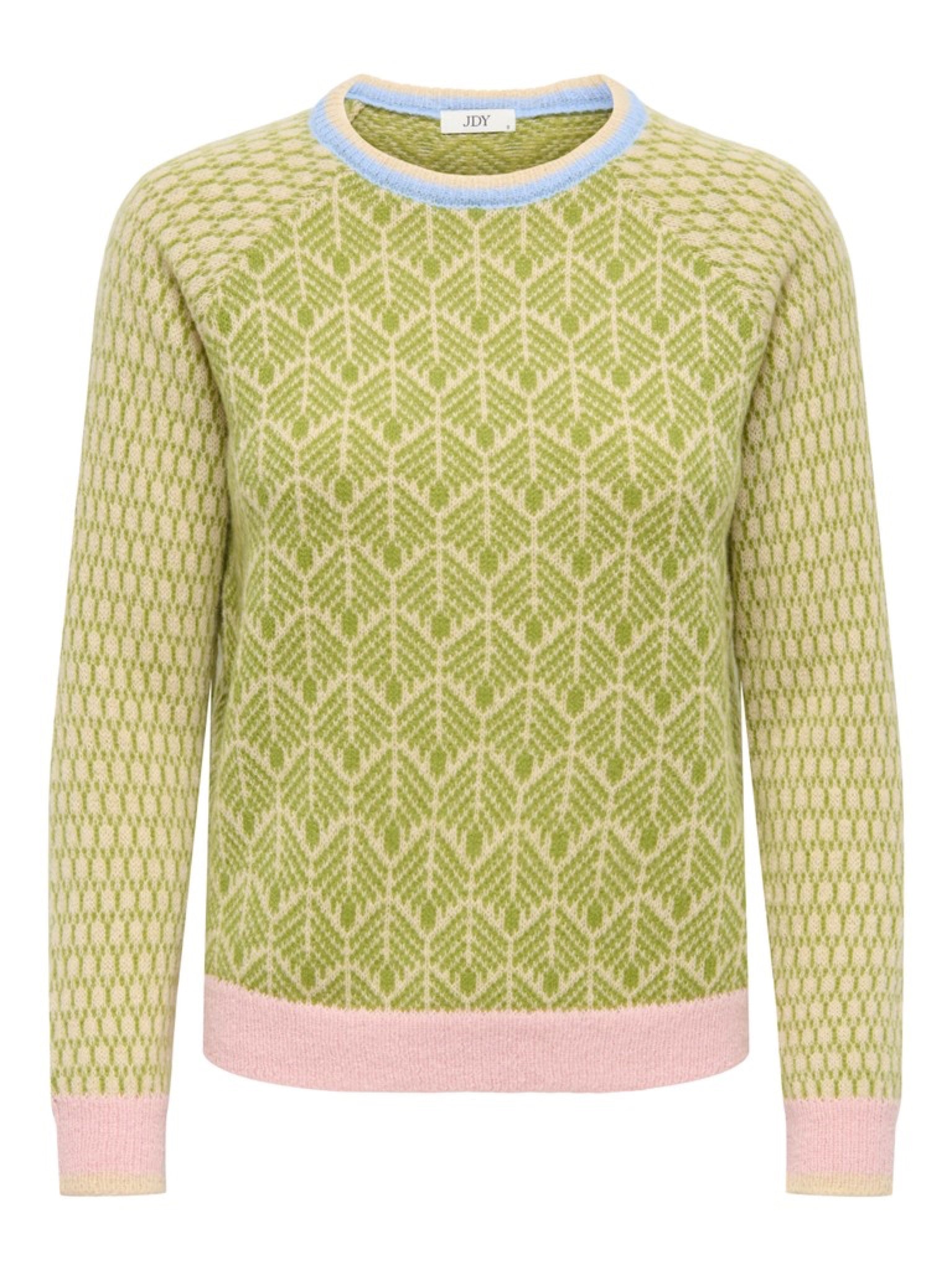 JDYBRYN Pull jacquard col rond — Crème Brûlée Woodbine & Peachskin & Crème Brûlée Toffee Crème Brûlée Woodbine | Appart 17