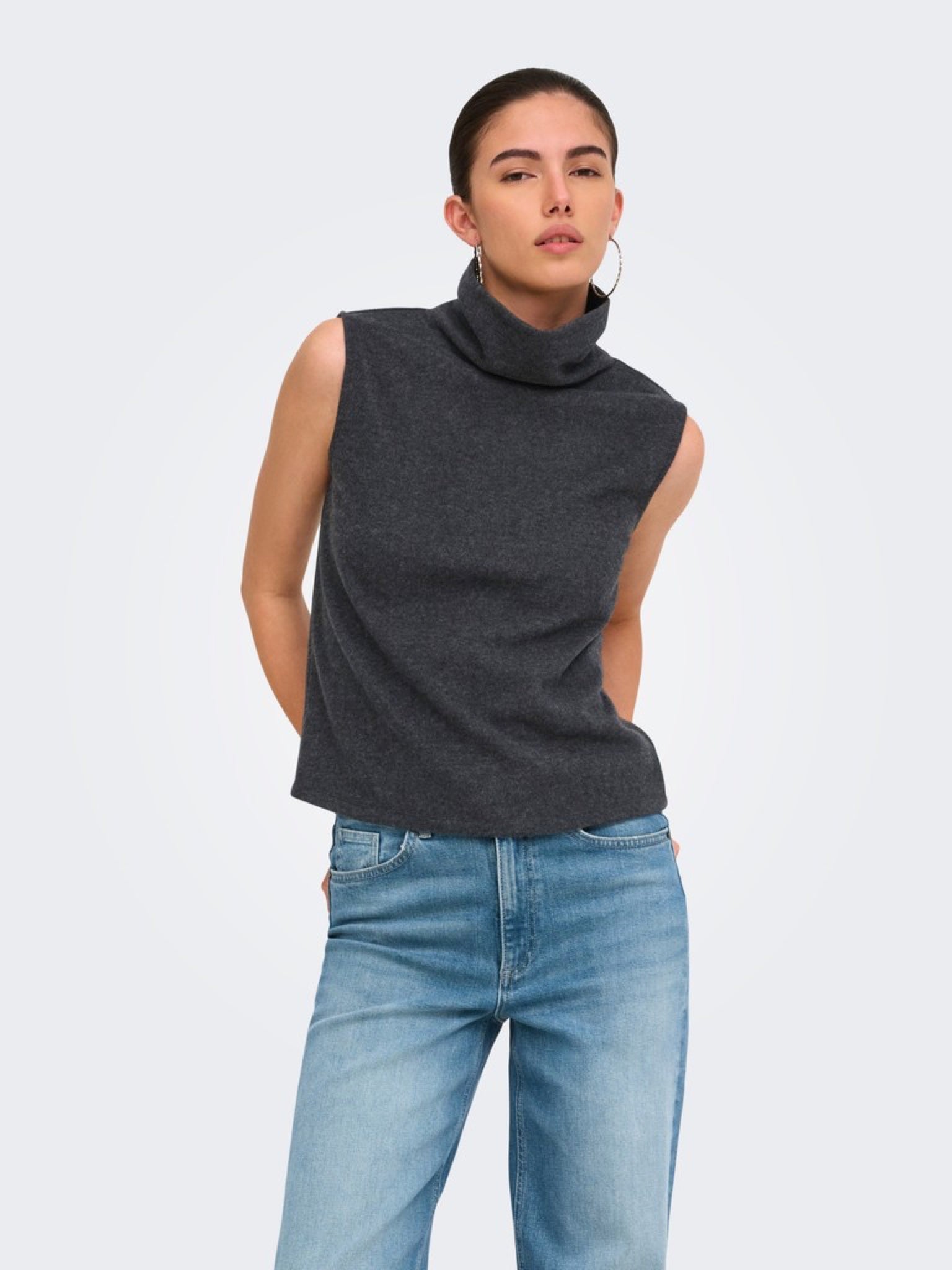 JDYHERO Top col roulé Gris chiné foncé – JDY | Appart 17