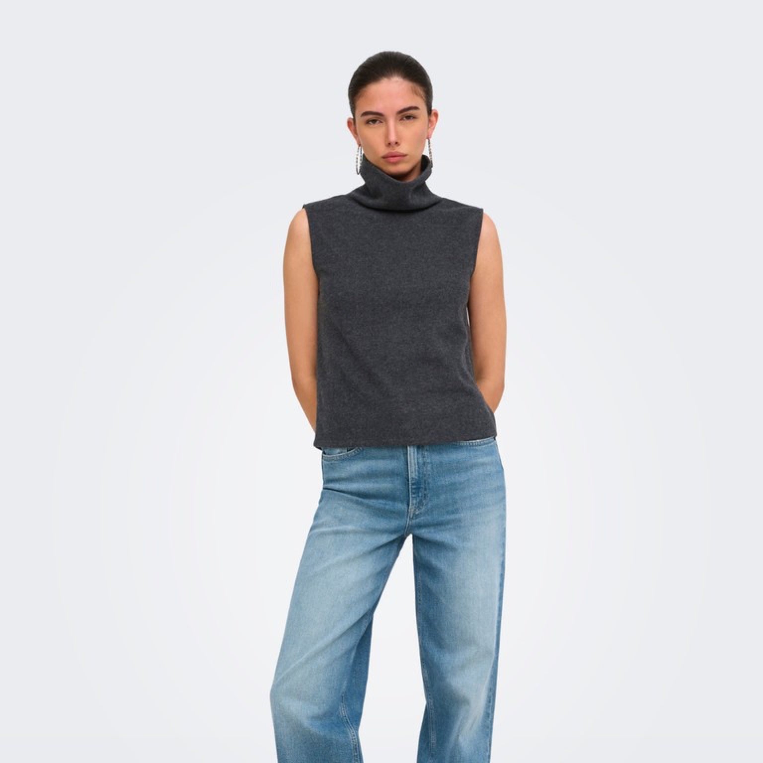 JDYHERO Top col roulé Gris chiné foncé – JDY | Appart 17