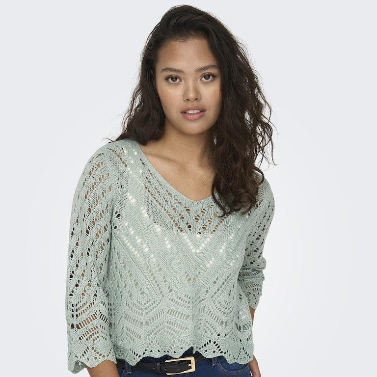 JDYNEW SUN 3/4 CROPPED PULLOVER KNT NOOS