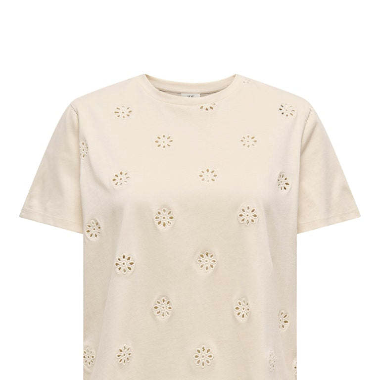 JDYCIF S/S BRODERIE ANGLAISE TOP JRS