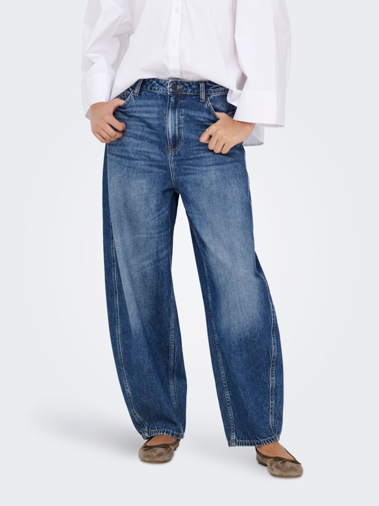 JDYSUSIE Jean coupe barrel taille moyenne Medium Blue Denim – JDY | Appart 17