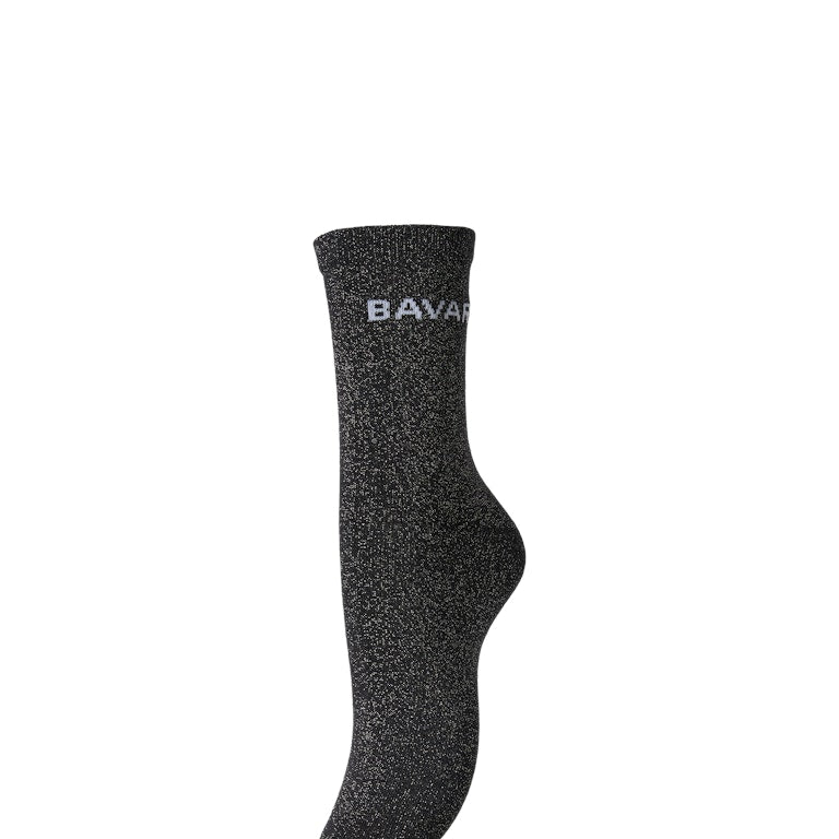 Pieces PCSEBBY Chaussettes longues pailletées femme — Asphalt BAVARDE gris foncé glitter