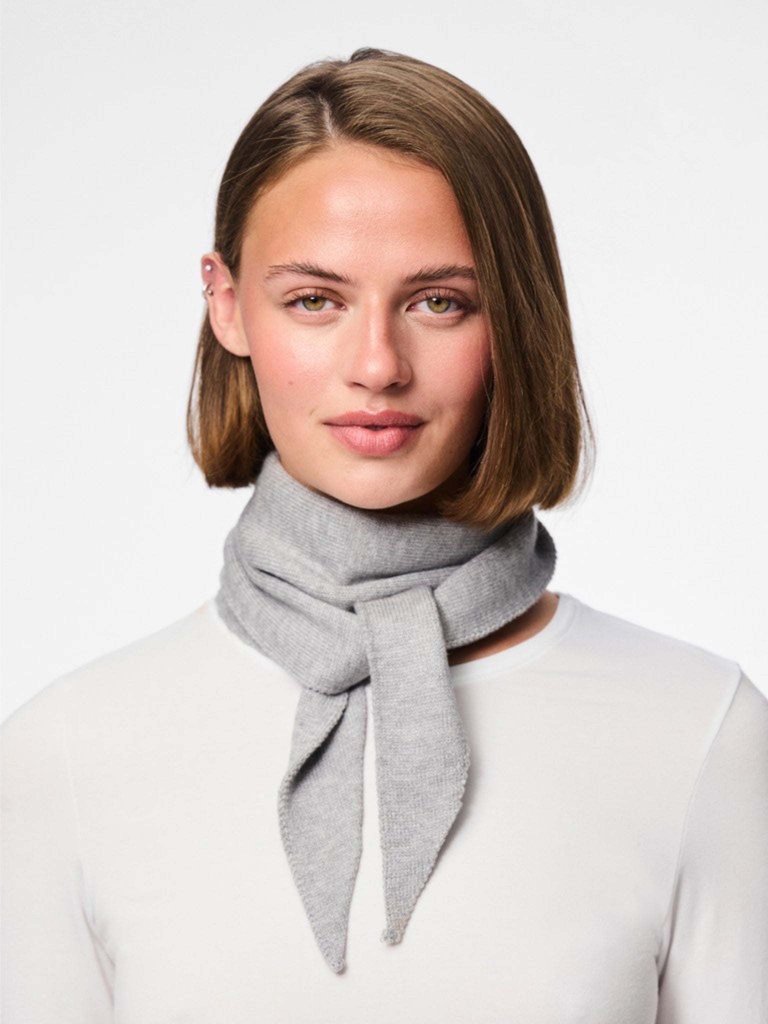 PCKOMMA Écharpe — Hot Fudge & Whitecap Gray & Medium Grey Melange & Black | Appart 17