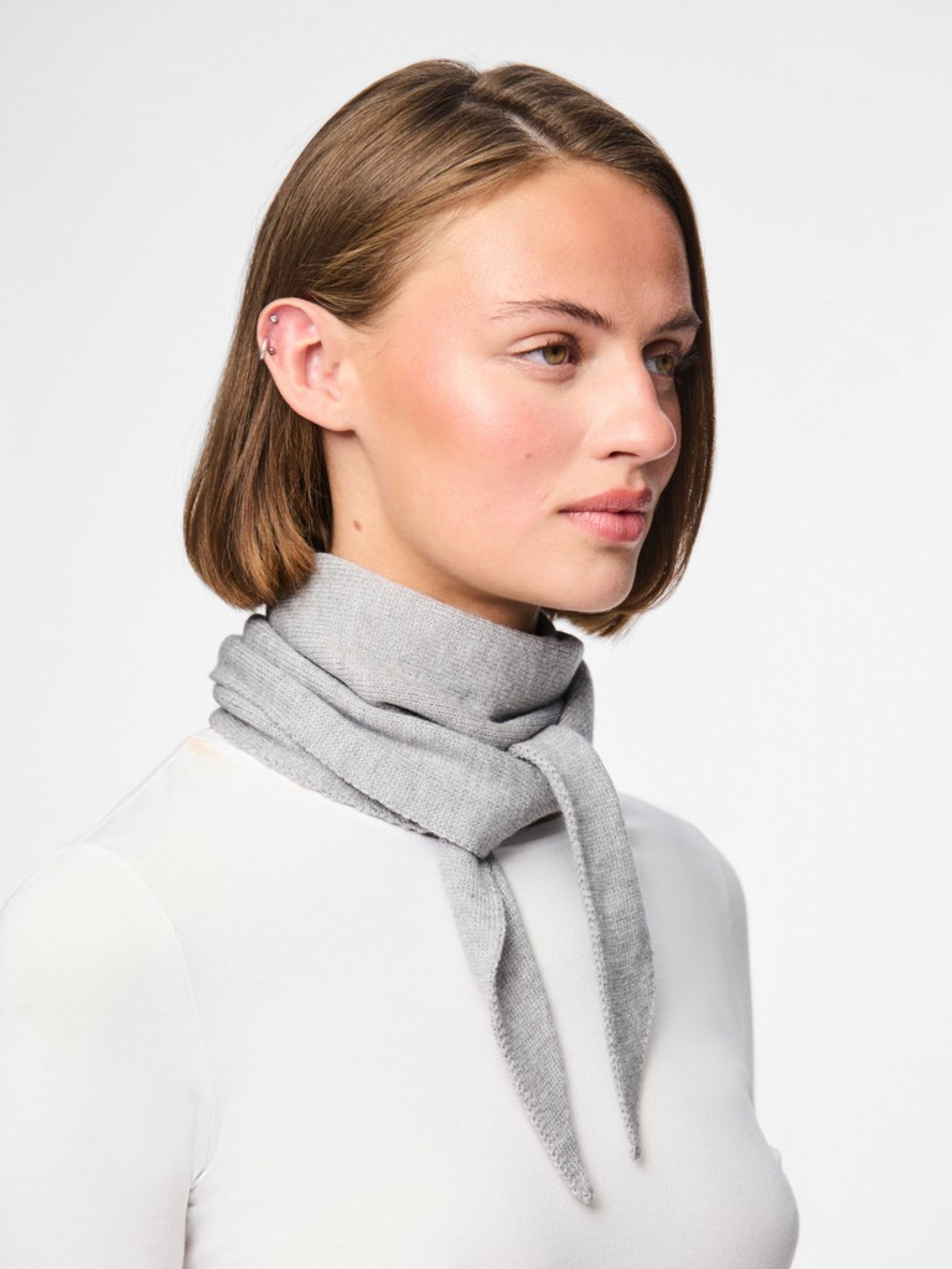 PCKOMMA Écharpe — Hot Fudge & Whitecap Gray & Medium Grey Melange & Black | Appart 17