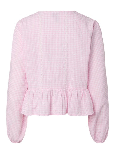 PIECES PCMARIE Top Manches Longues Col Lien Femme Coconut Milk