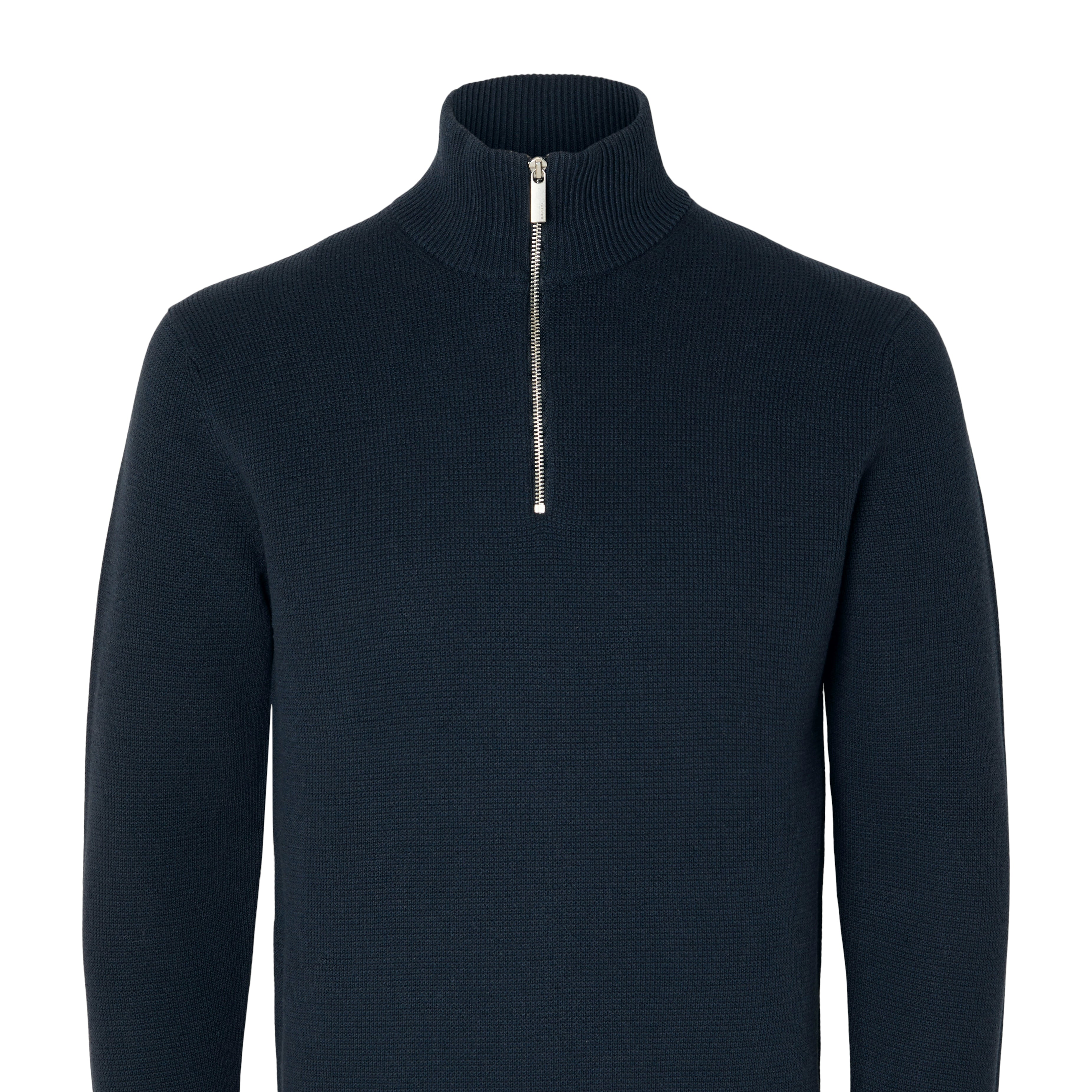 SLHDANE LS KNIT STRUCTURE HALF ZIP NOOS