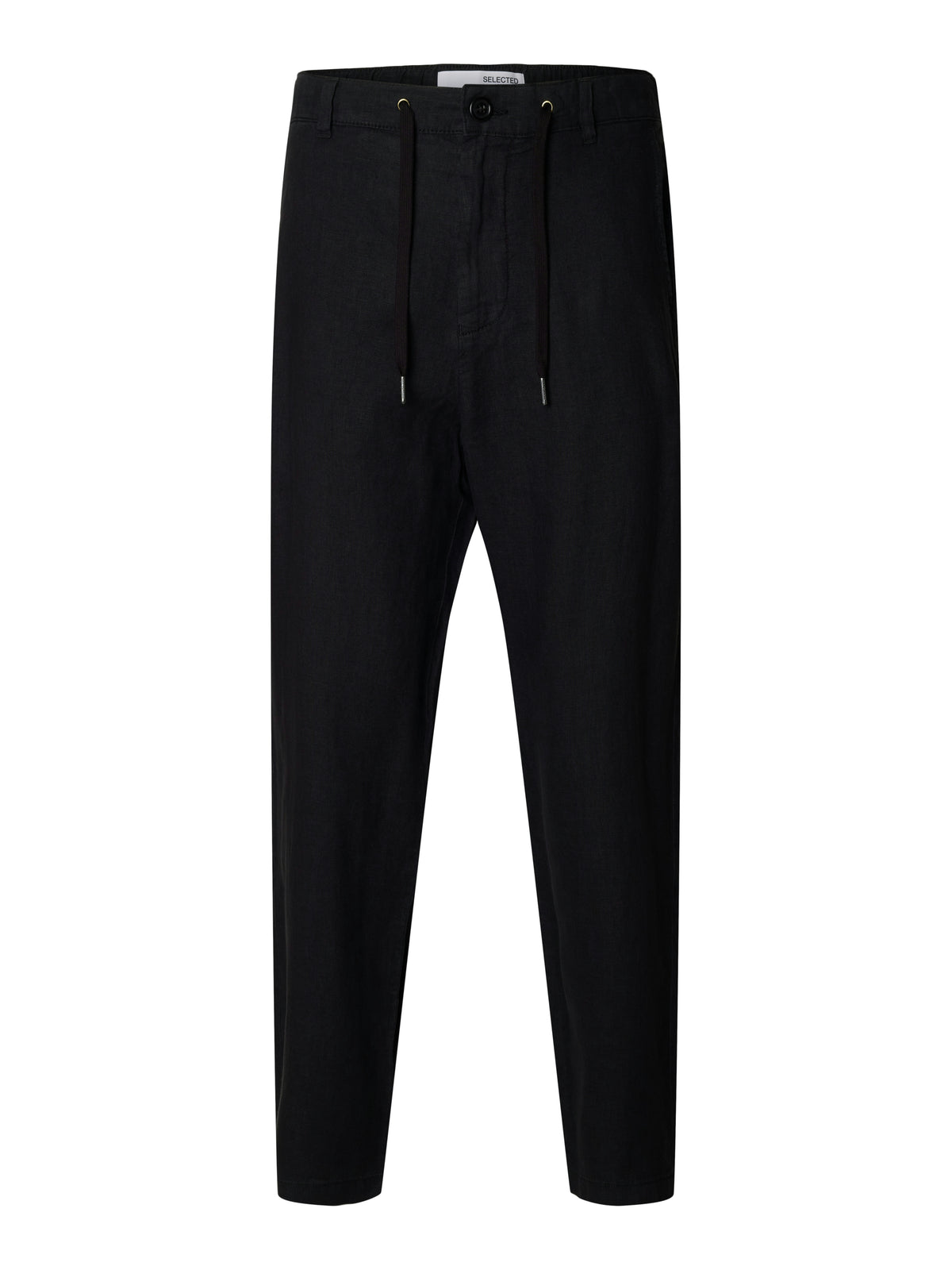 SLH180 RELAXED CROPPED MAGNUS SUN PANT — SELECTED HOMME BLACK — vue de dos | Appart 17