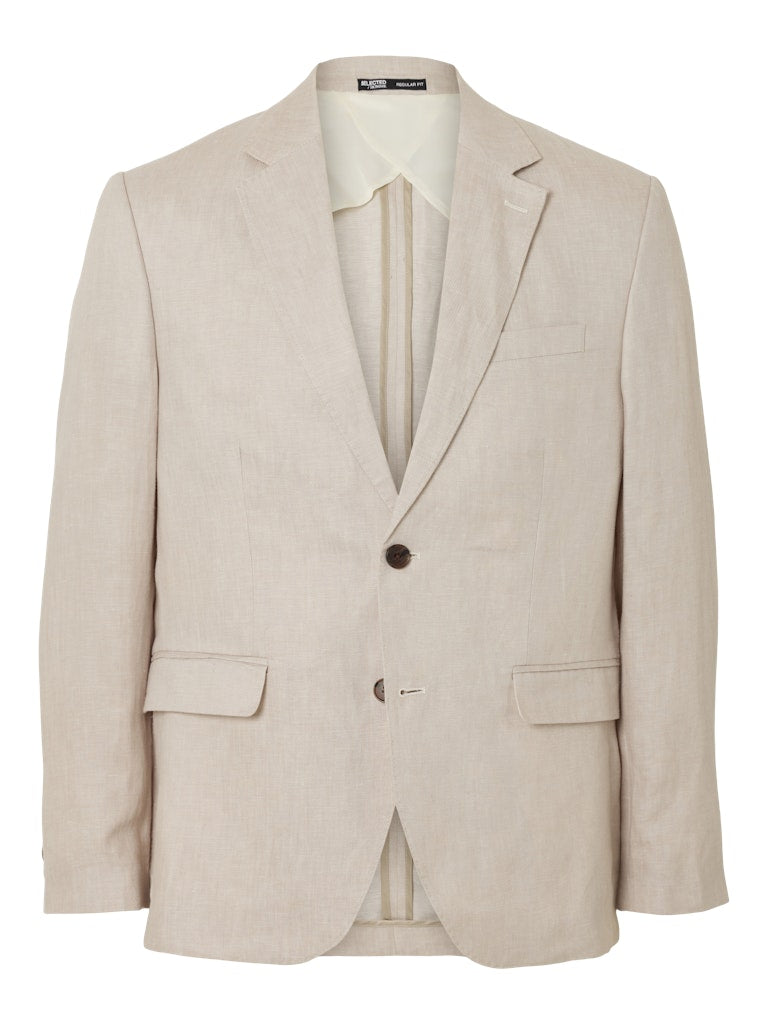 SLHREGULAR-WILL LINEN BLZ NOOS — SELECTED HOMME BLACK — porté | Appart 17