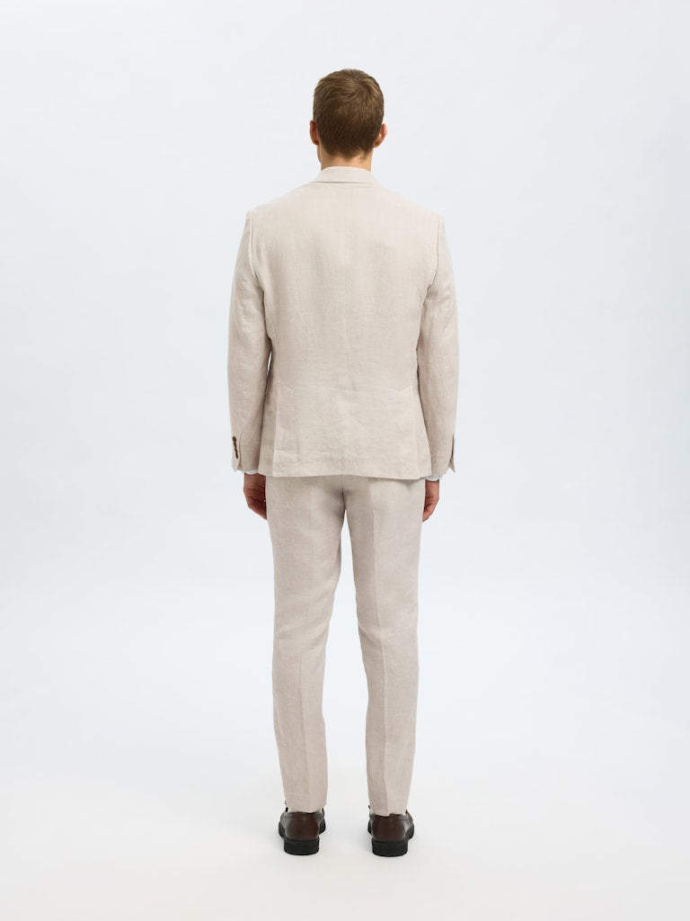 SLHREGULAR-WILL LINEN BLZ NOOS — SELECTED HOMME BLACK — vue de face | Appart 17