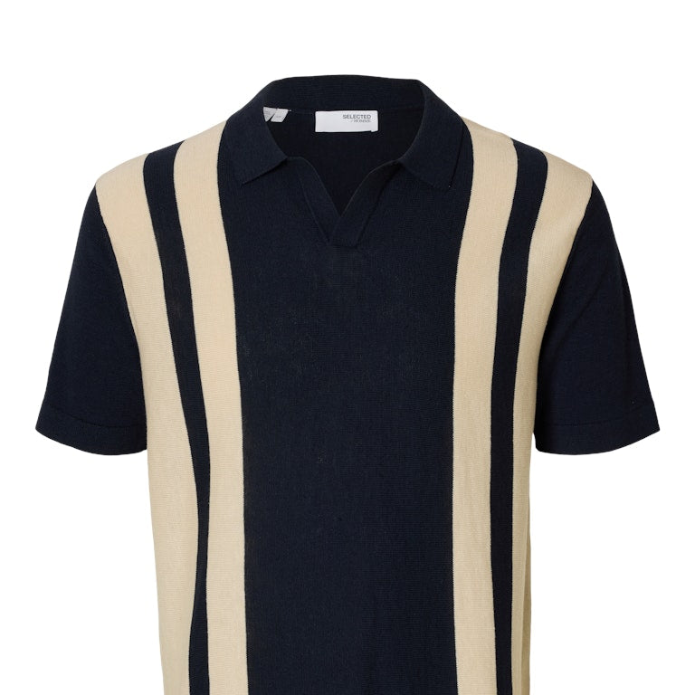 SLHMATTIS SS LINEN BLEND OPEN POLO NOOS