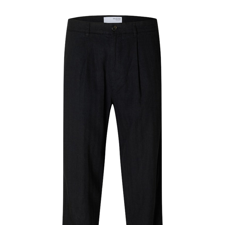 SLH180-RELAXED CROP RON LINEN BLEND PANT