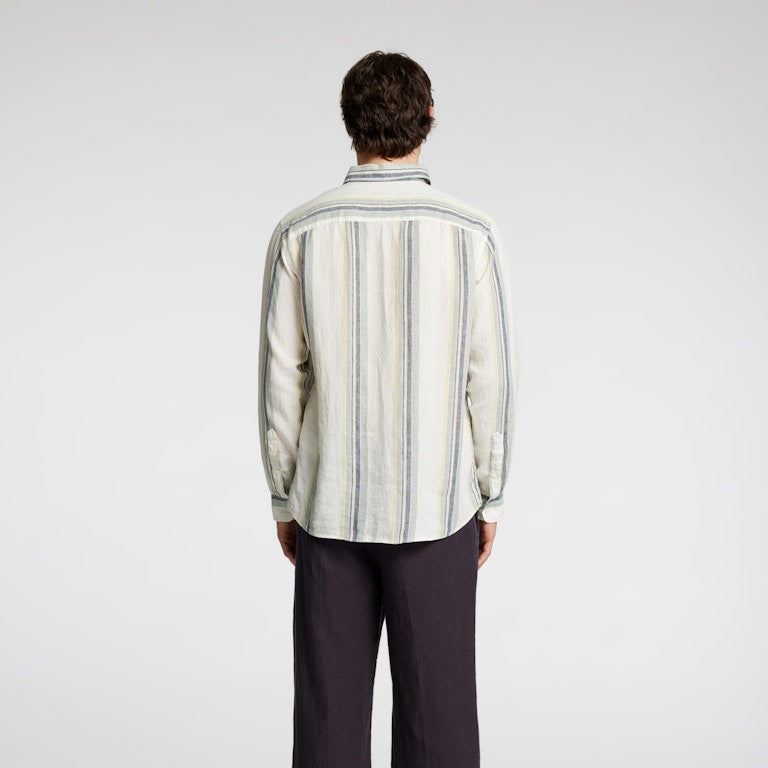 SLHREGKYLIAN LINEN LS SHIRT — SELECTED HOMME BLACK — vue de dos | Appart 17