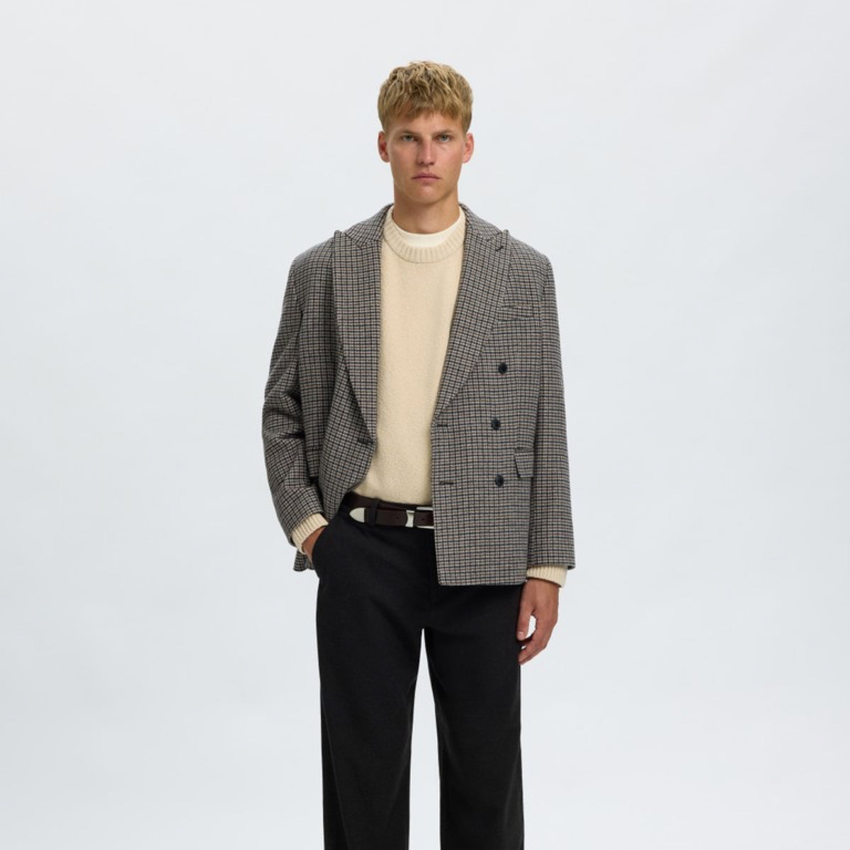 SLMALEX Pull — Oatmeal & Navy Blazer | Appart 17