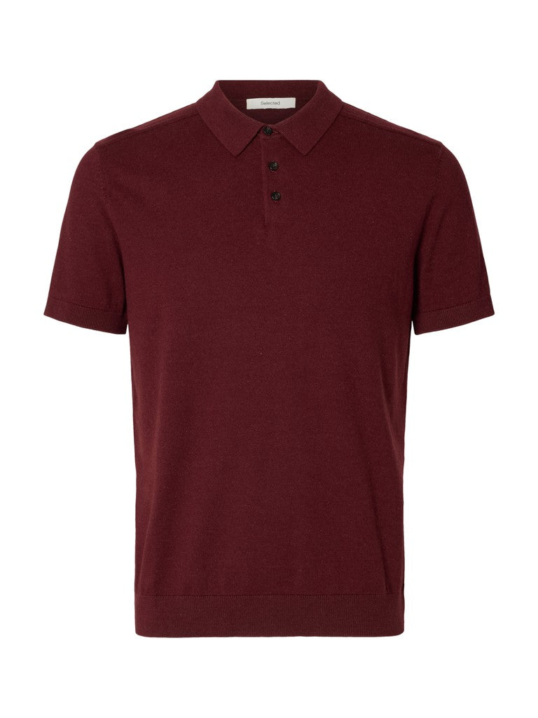 Selected Homme SLMBERG Polo maille manches courtes Tawny Port