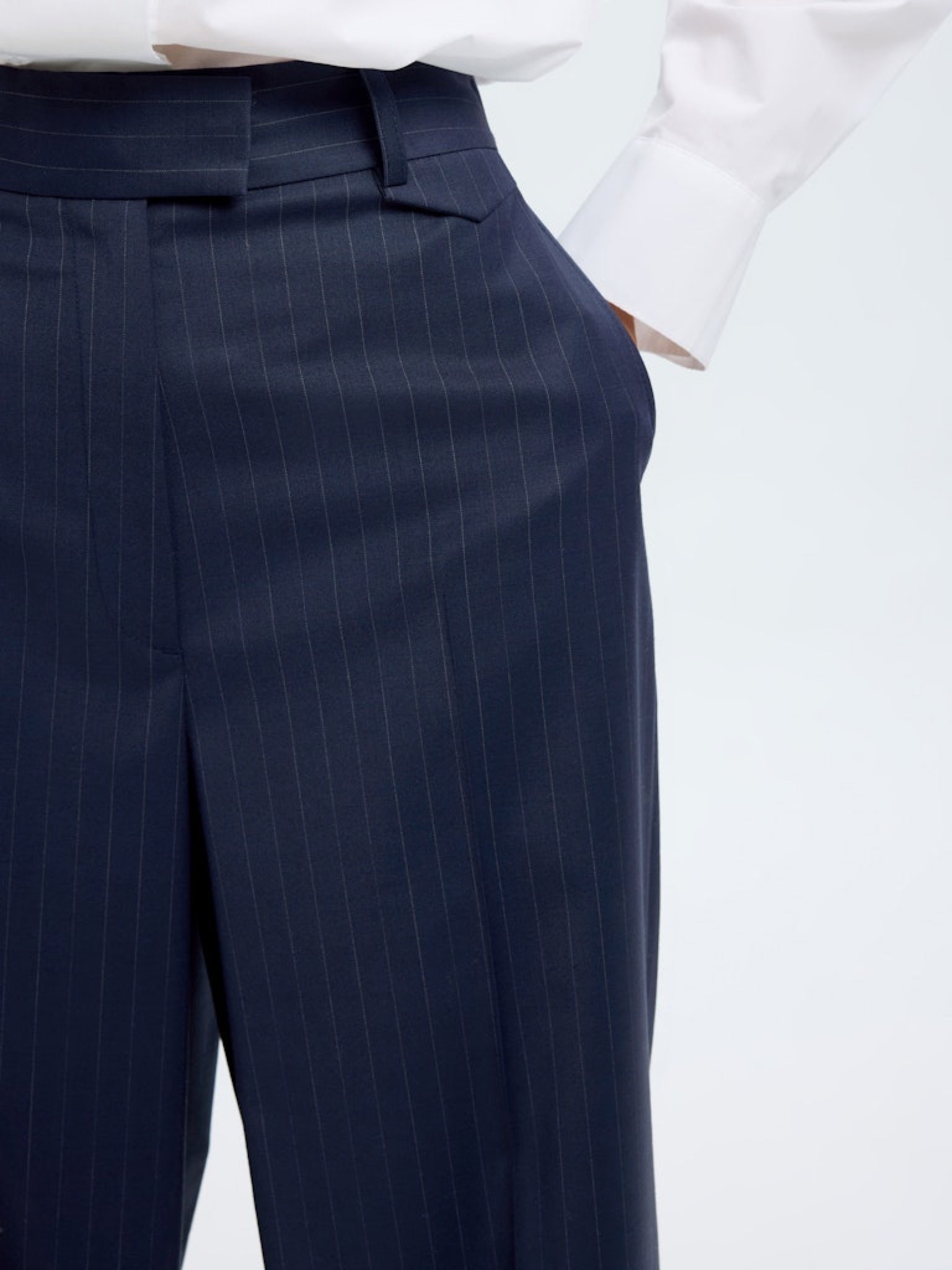 SLFSTRAIGHT Pantalon droit taille haute Dark Sapphire – Selected Femme | Appart 17