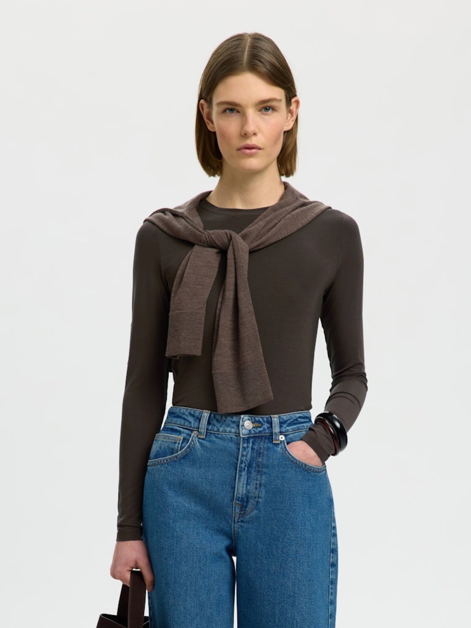 SLWMANJA Top col rond manches longues Delicioso – Selected Femme | Appart 17